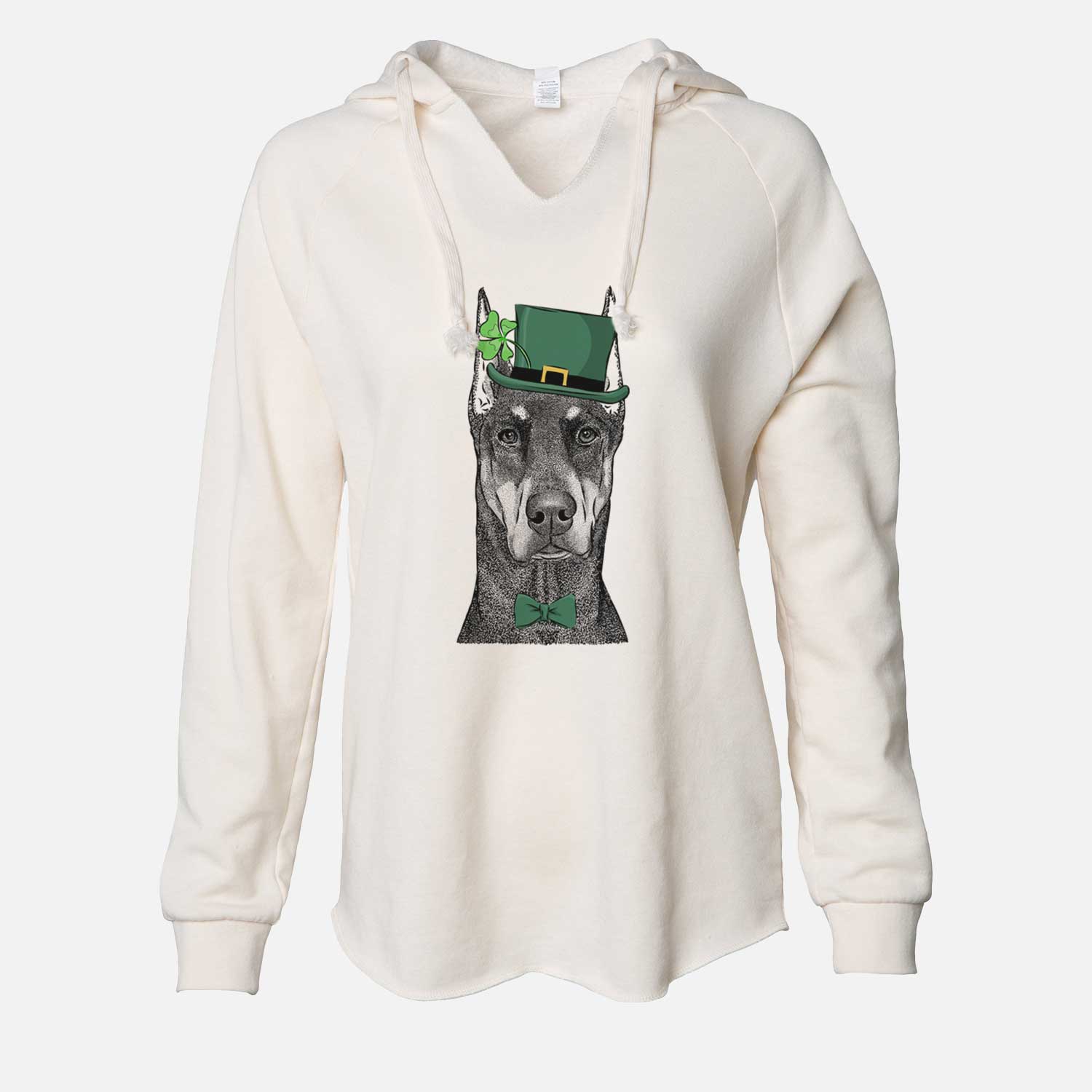 St. Patrick's Drake the Doberman Pinscher - Cali Wave Hooded Sweatshirt