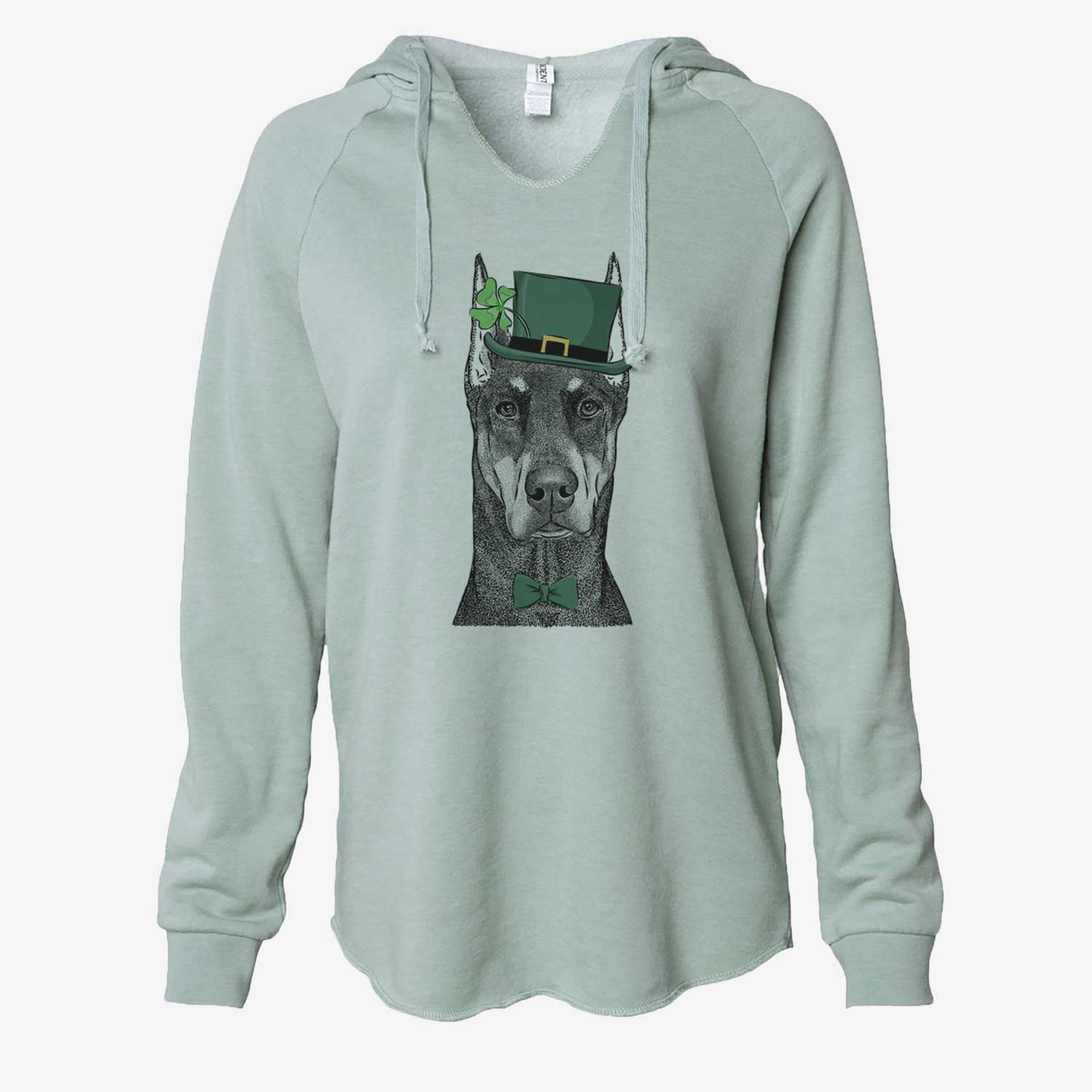 St. Patrick's Drake the Doberman Pinscher - Cali Wave Hooded Sweatshirt