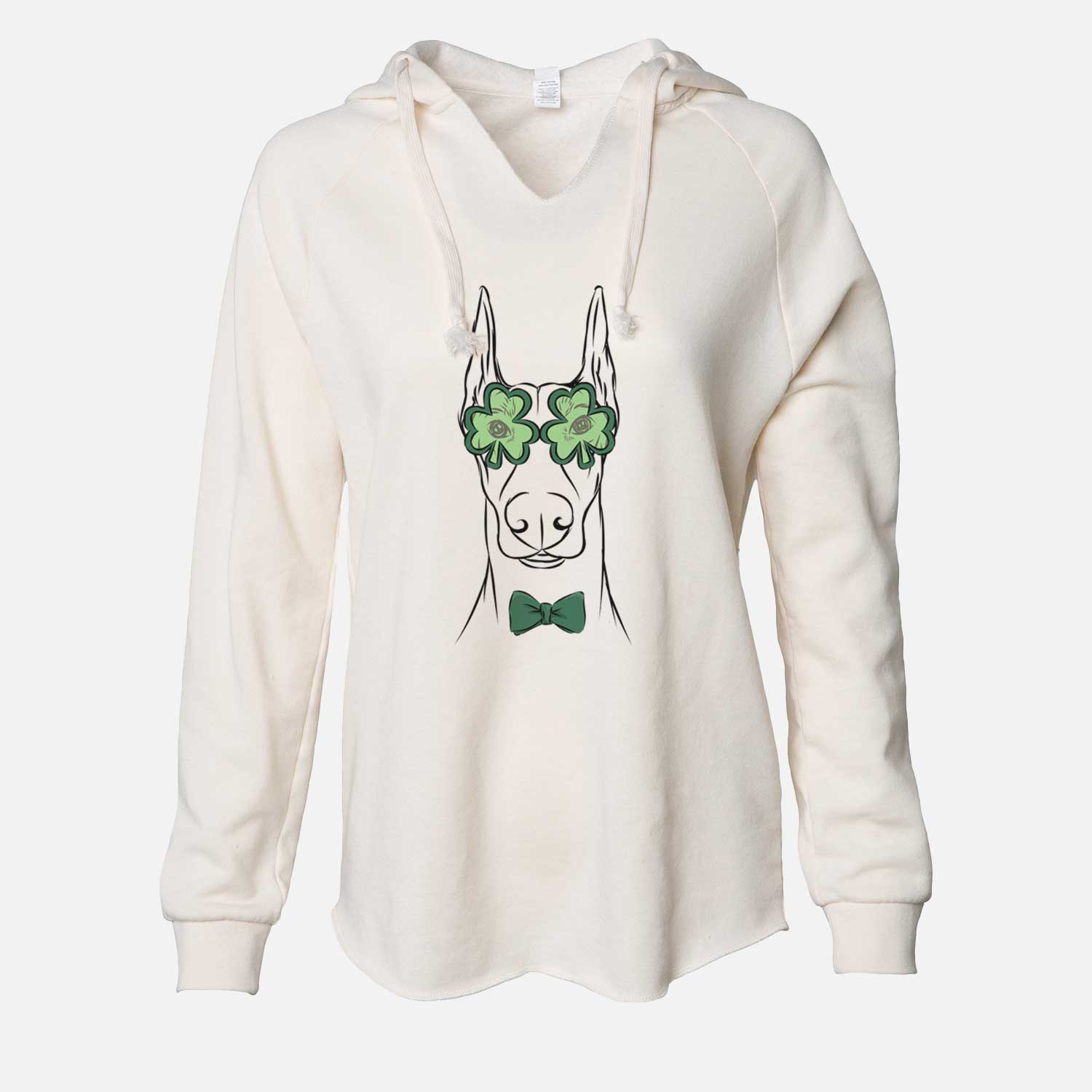 St. Patrick's Duke the Doberman Pinscher - Cali Wave Hooded Sweatshirt