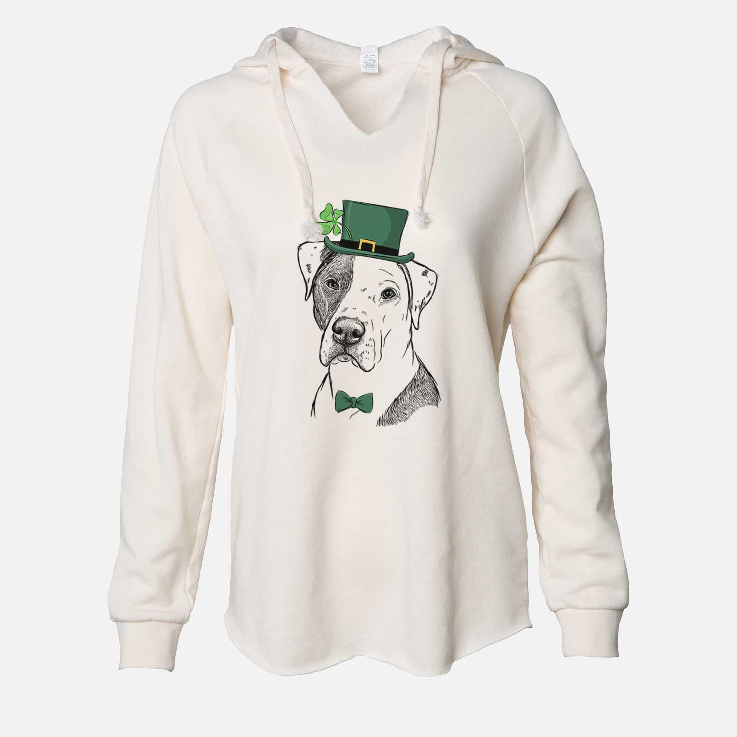 St. Patrick's Duke the American Staffordshire Terrier Mix - Cali Wave Hooded Sweatshirt