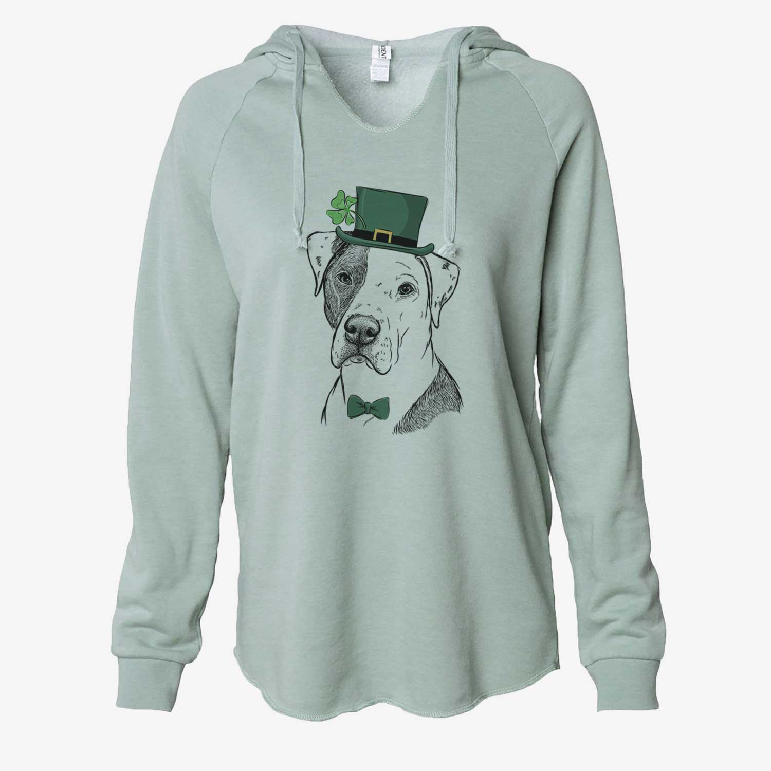 St. Patrick's Duke the American Staffordshire Terrier Mix - Cali Wave Hooded Sweatshirt