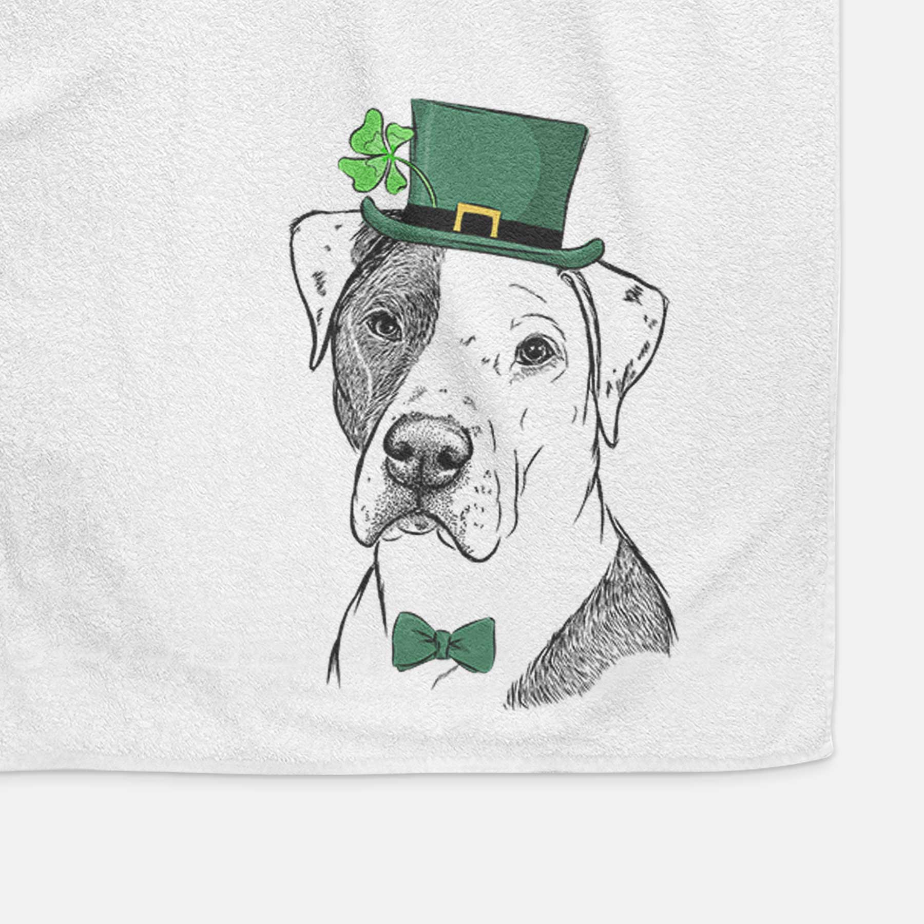 Duke the American Staffordshire Terrier Mix Decorative Hand Towel