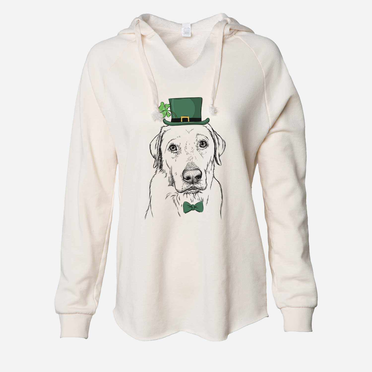 St. Patrick's Duke the Yellow Lab - Cali Wave Hooded Sweatshirt