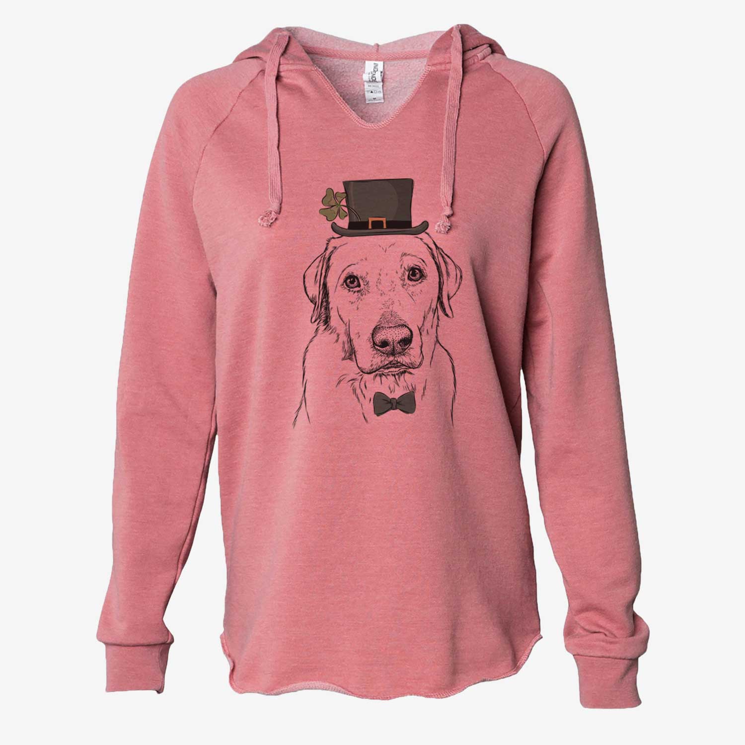 St. Patrick's Duke the Yellow Lab - Cali Wave Hooded Sweatshirt