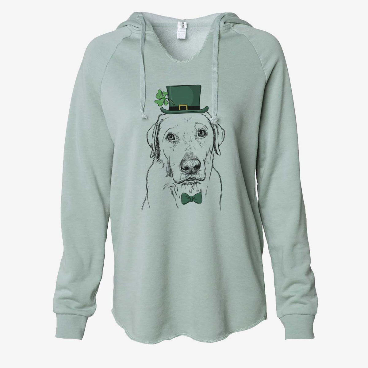St. Patrick's Duke the Yellow Lab - Cali Wave Hooded Sweatshirt