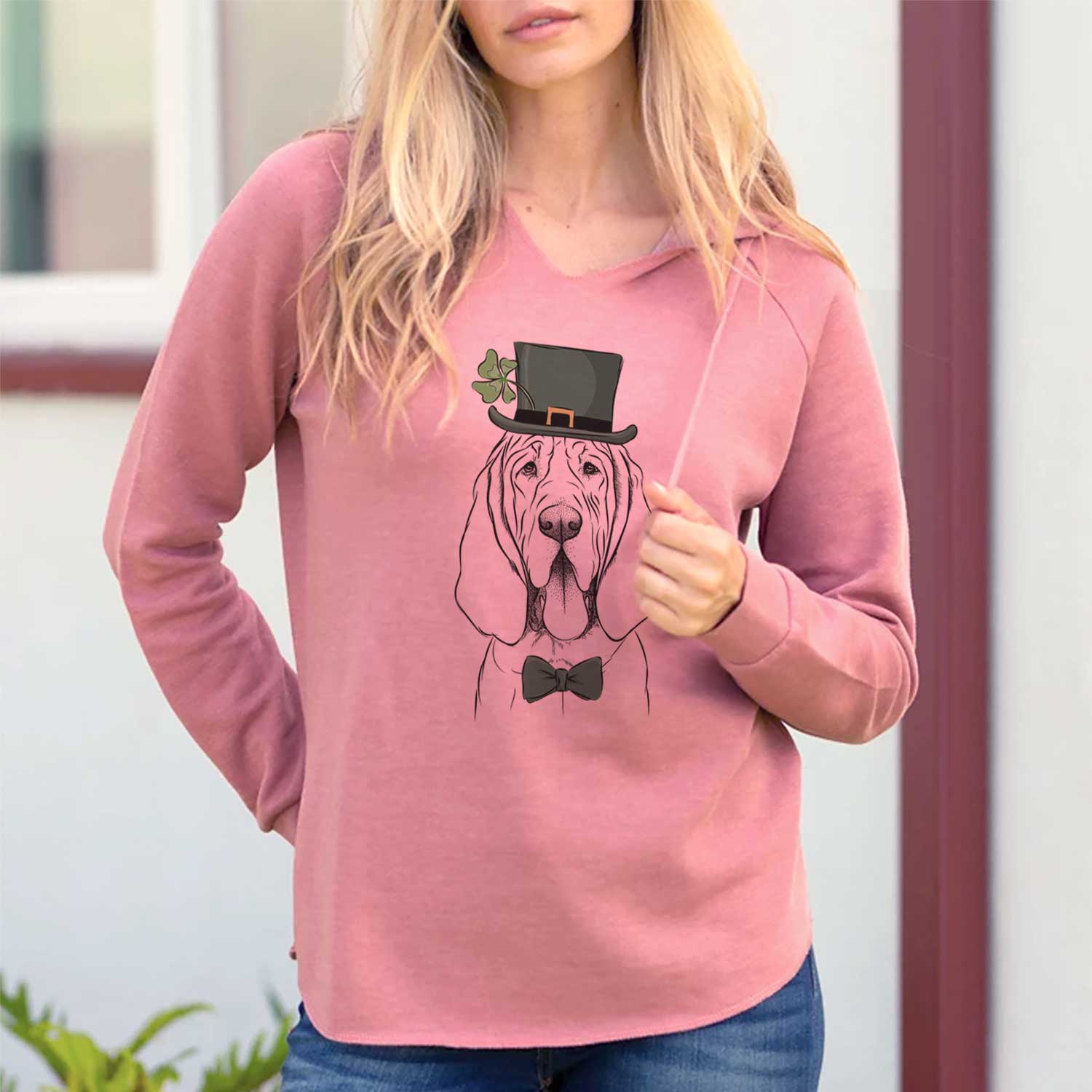 St. Patrick's Earl the Bloodhound - Cali Wave Hooded Sweatshirt