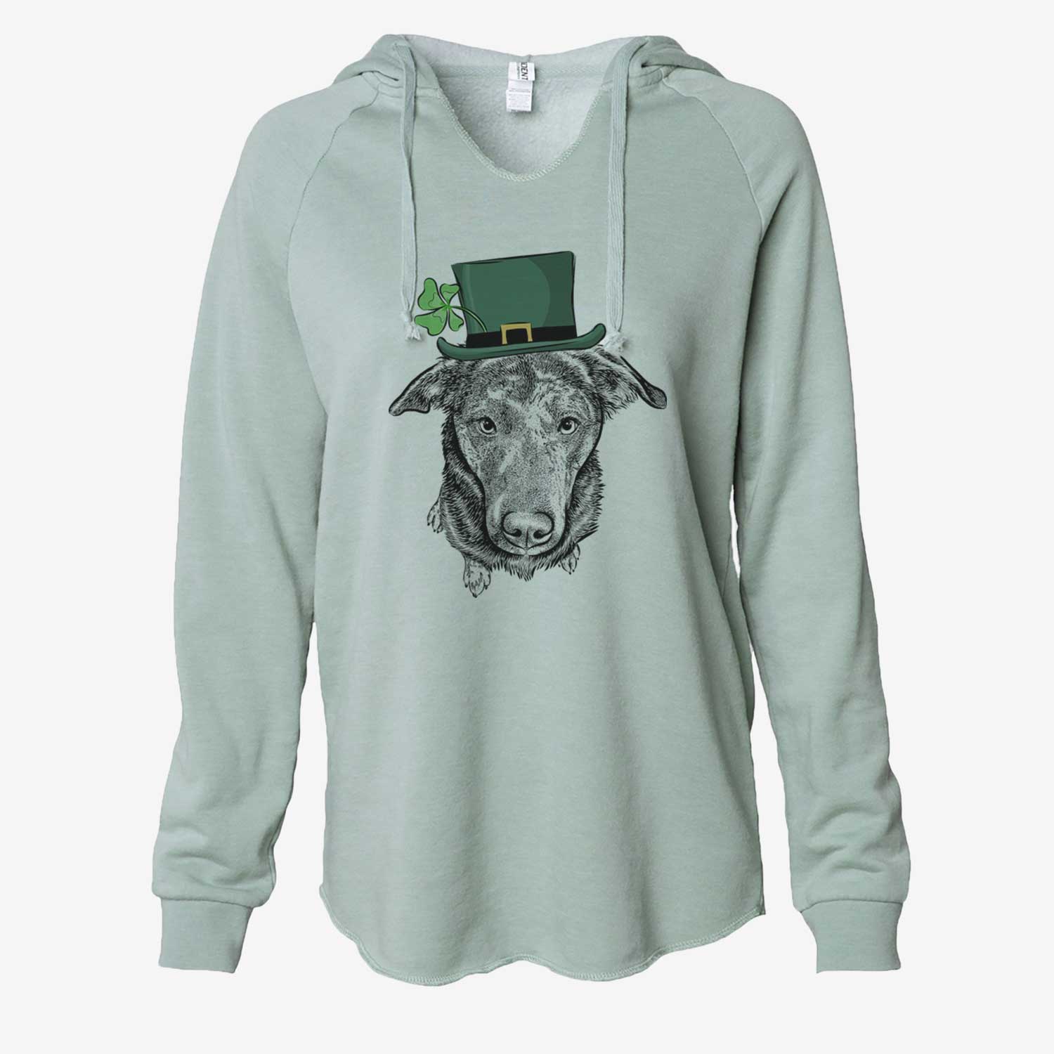 St. Patrick's Echo the Pitbull Beagle Mix - Cali Wave Hooded Sweatshirt