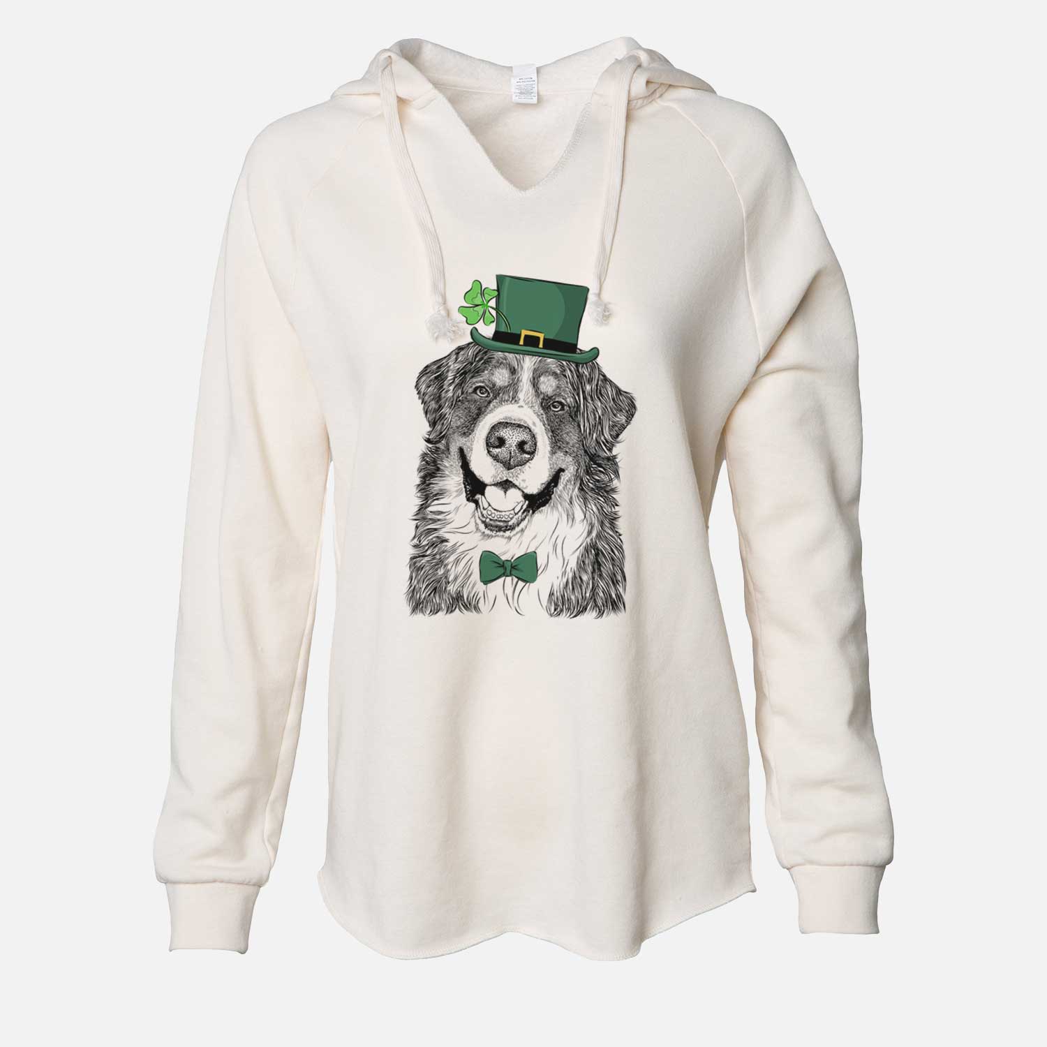 St. Patrick's Eiger the Bernese Mountain Dog - Cali Wave Hooded Sweatshirt