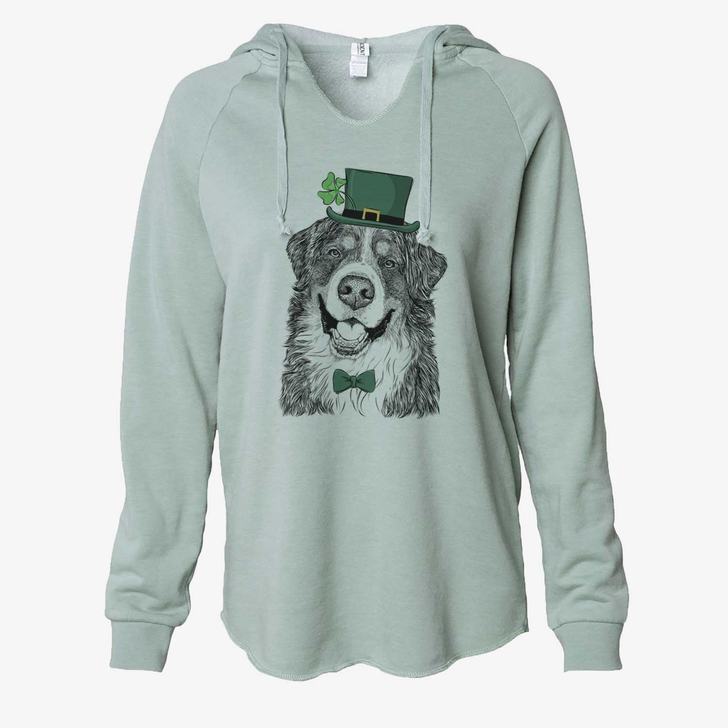 St. Patrick's Eiger the Bernese Mountain Dog - Cali Wave Hooded Sweatshirt