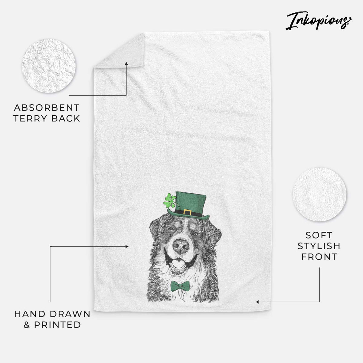 Eiger the Bernese Mountain Dog Decorative Hand Towel