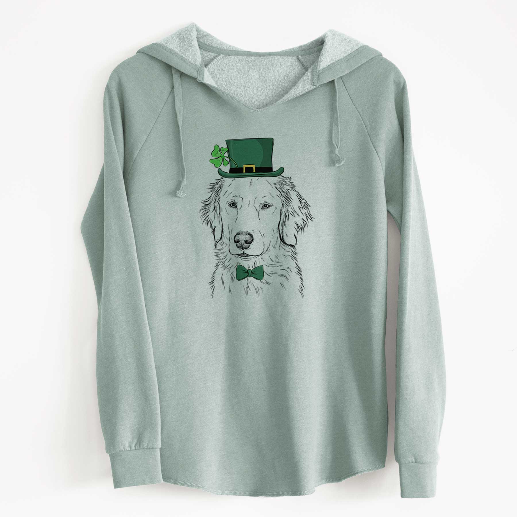 St. Patrick's Eli the Golden Retriever - Cali Wave Hooded Sweatshirt