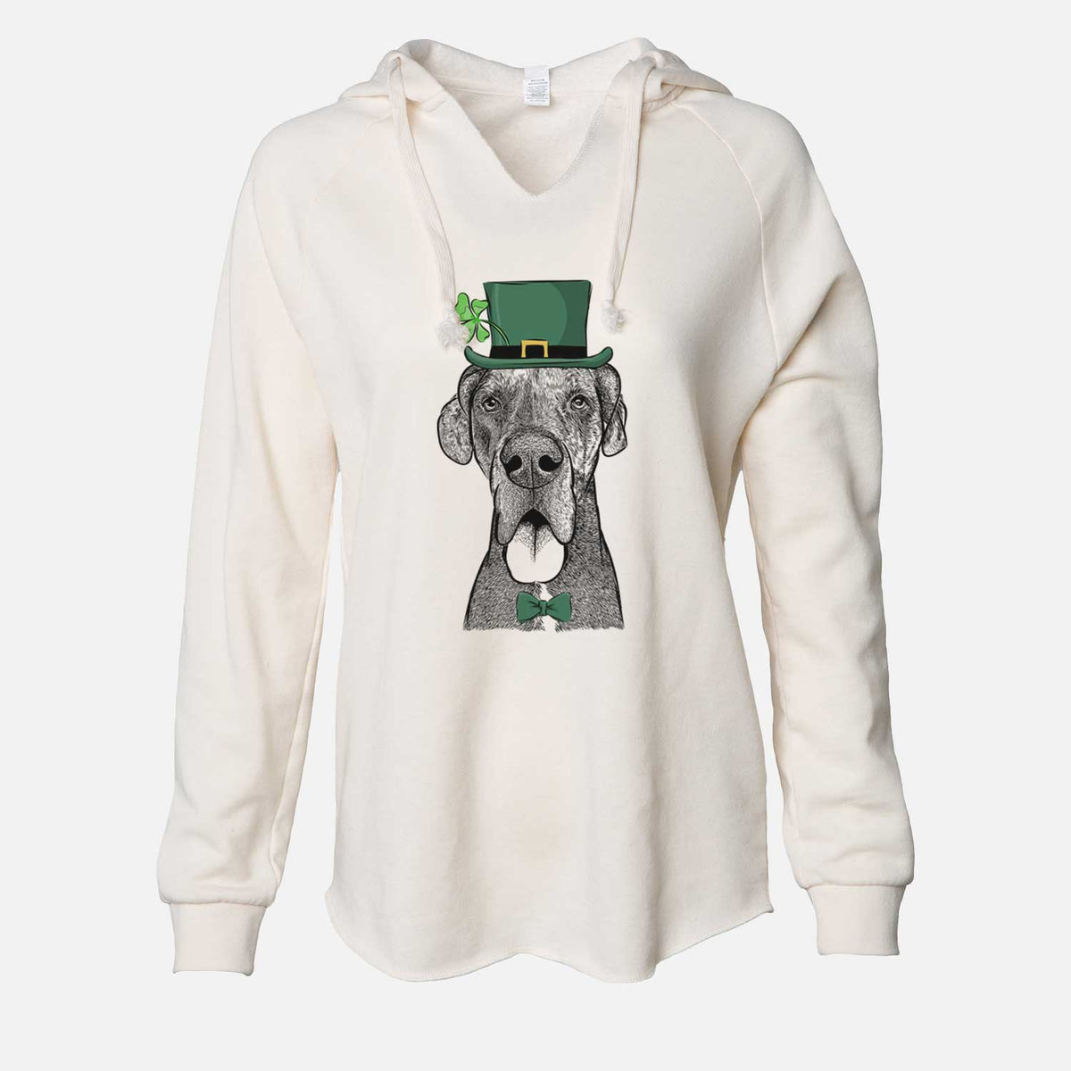 St. Patrick's Eli the Great Dane - Cali Wave Hooded Sweatshirt