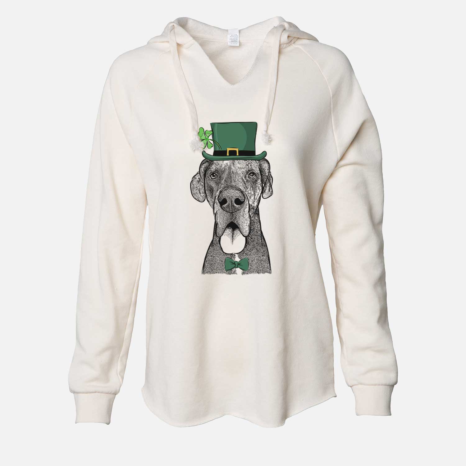 St. Patrick's Eli the Great Dane - Cali Wave Hooded Sweatshirt