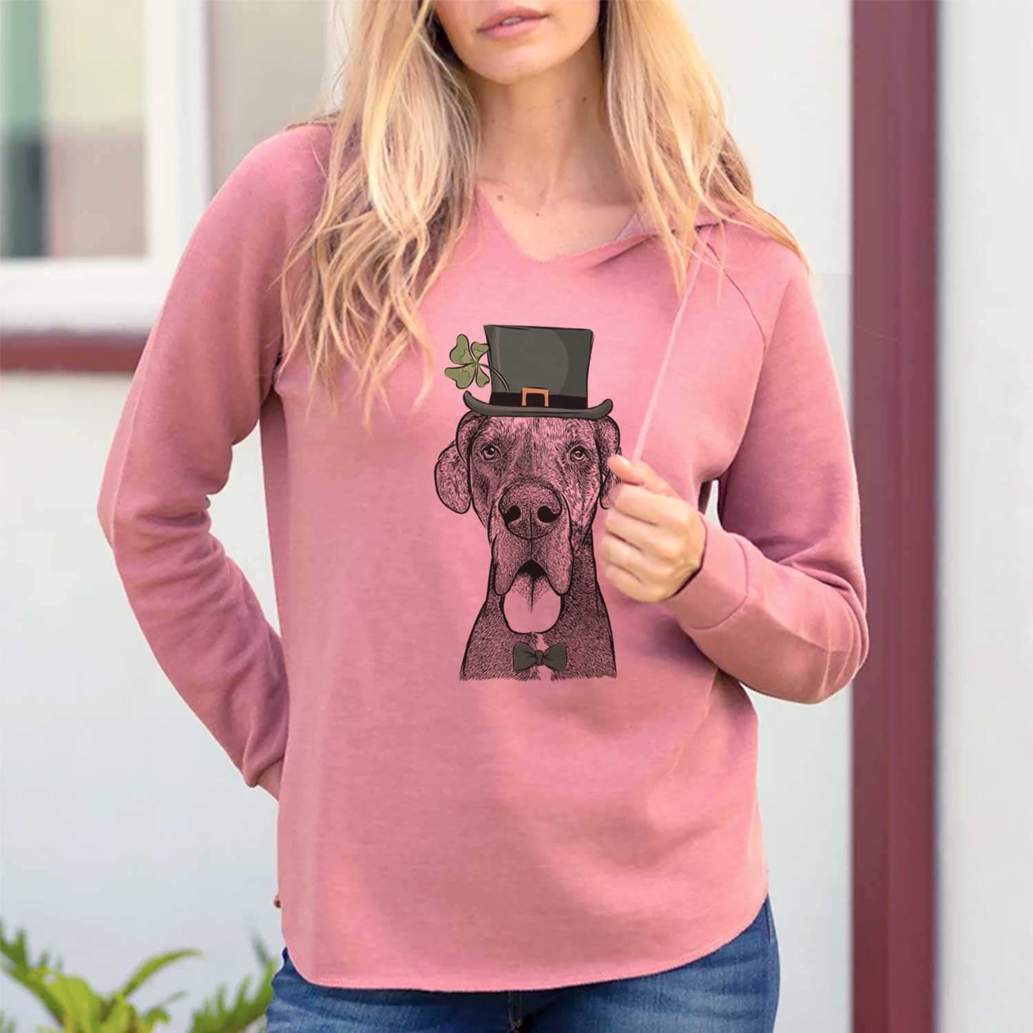 St. Patrick's Eli the Great Dane - Cali Wave Hooded Sweatshirt