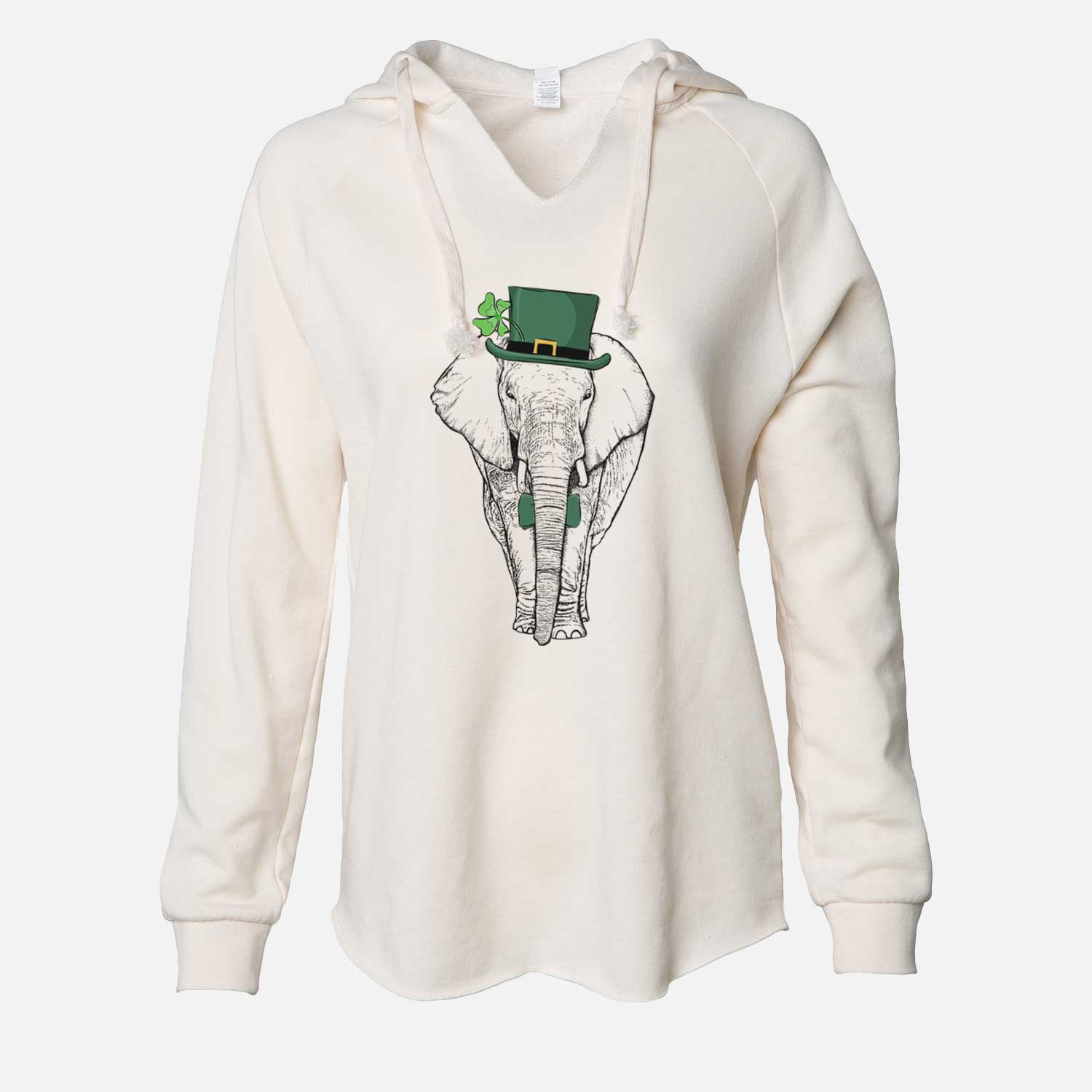 St. Patrick's Ella the Elephant - Cali Wave Hooded Sweatshirt