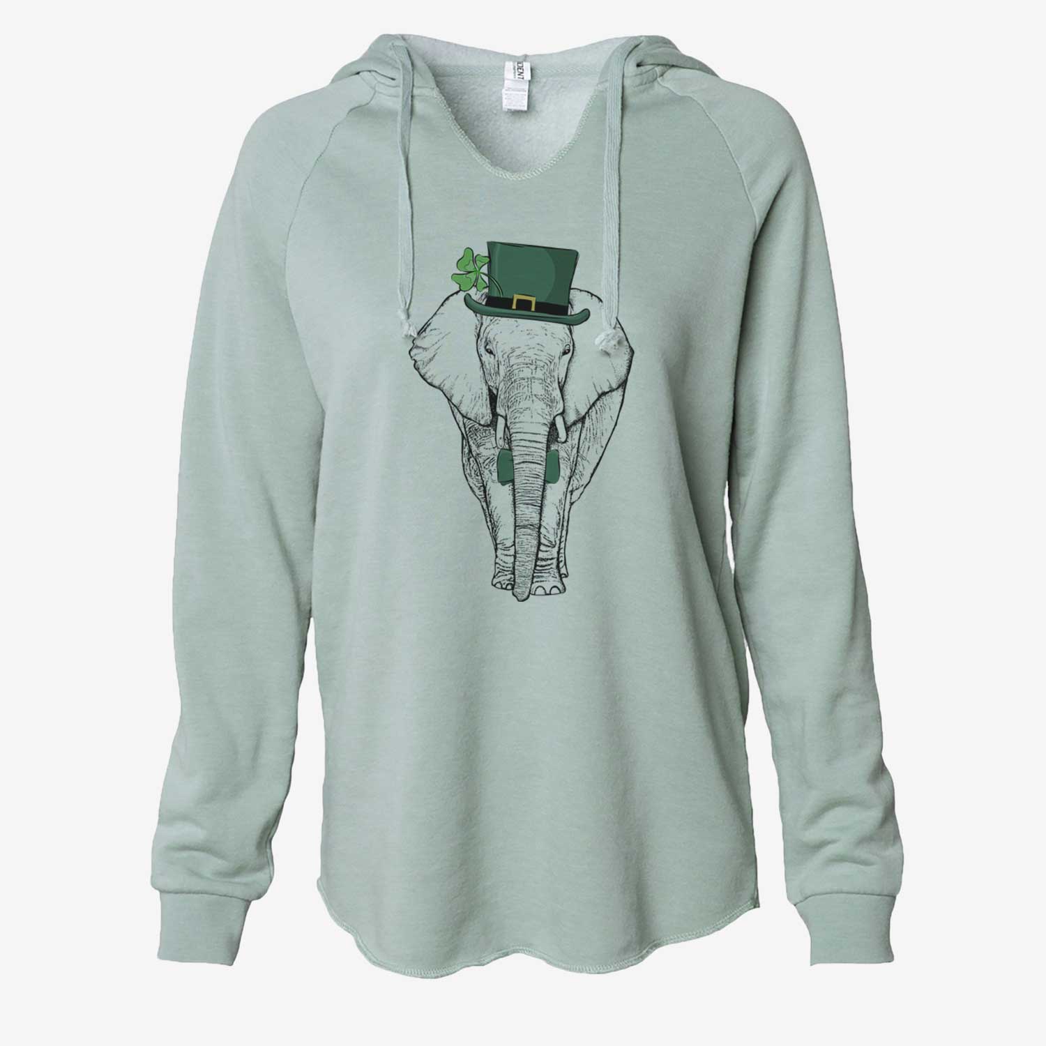 St. Patrick's Ella the Elephant - Cali Wave Hooded Sweatshirt