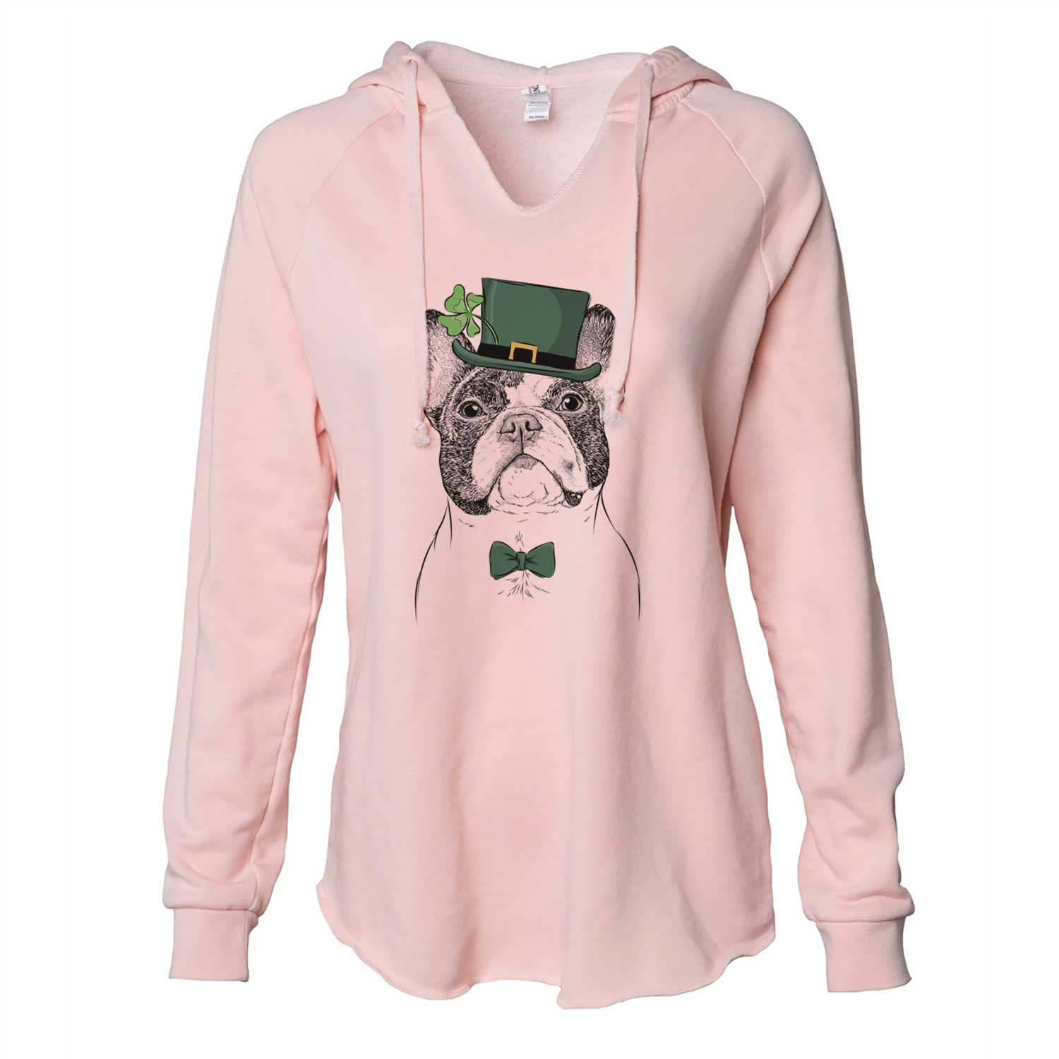 St. Patrick's Ella the French Bulldog - Cali Wave Hooded Sweatshirt