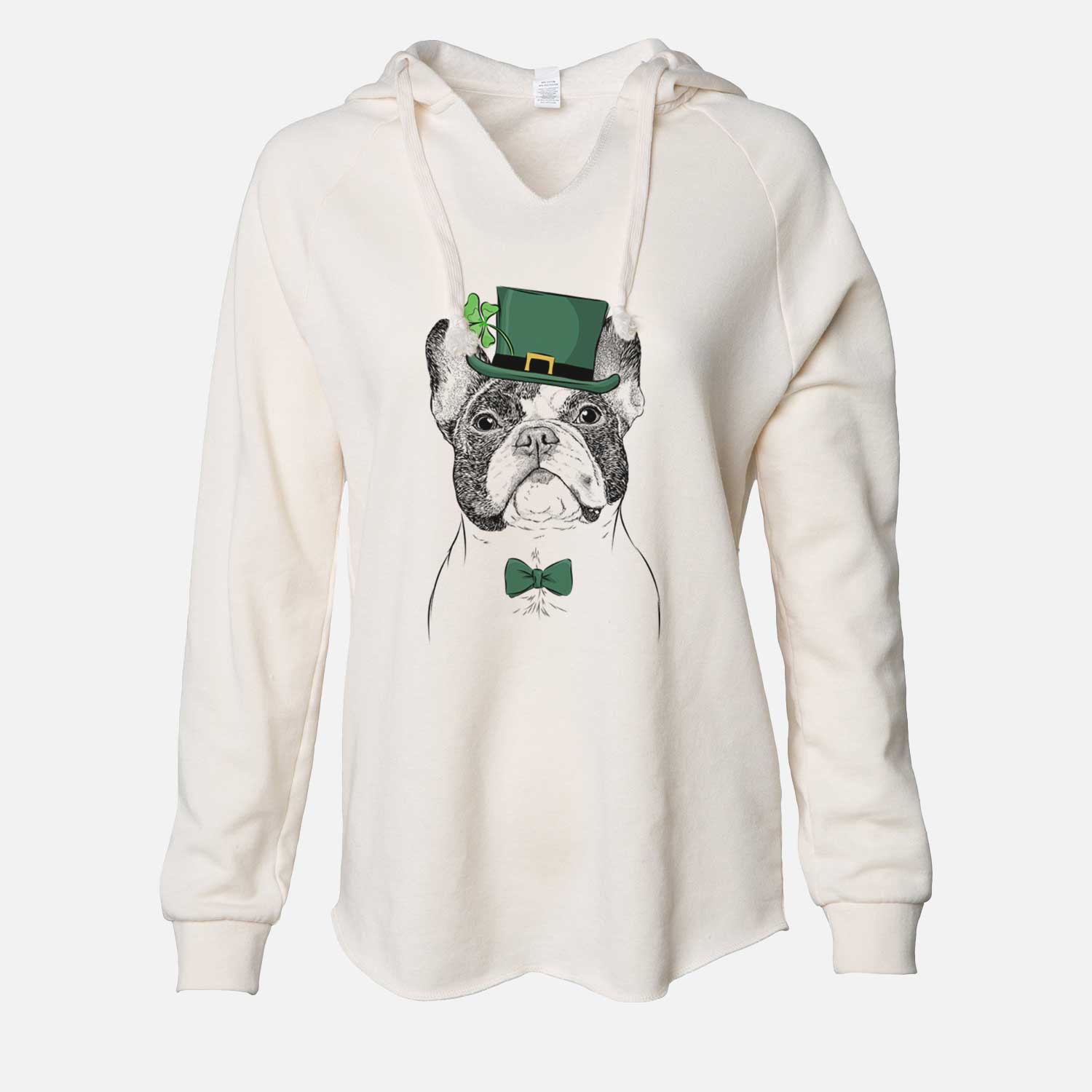 St. Patrick's Ella the French Bulldog - Cali Wave Hooded Sweatshirt