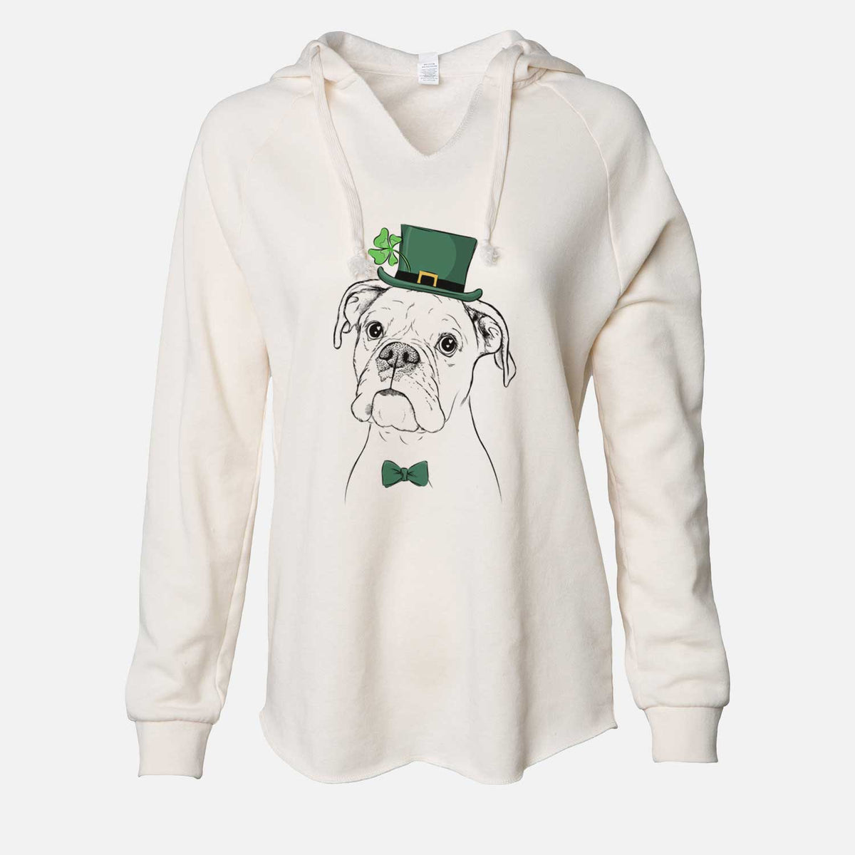 St. Patrick's Ellie the Boxer - Cali Wave Hooded Sweatshirt