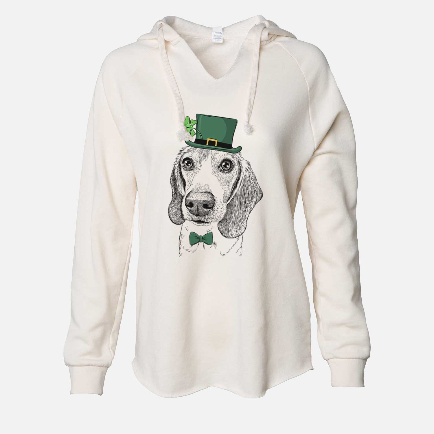 St. Patrick's Elvis the Bluetick Beagle - Cali Wave Hooded Sweatshirt