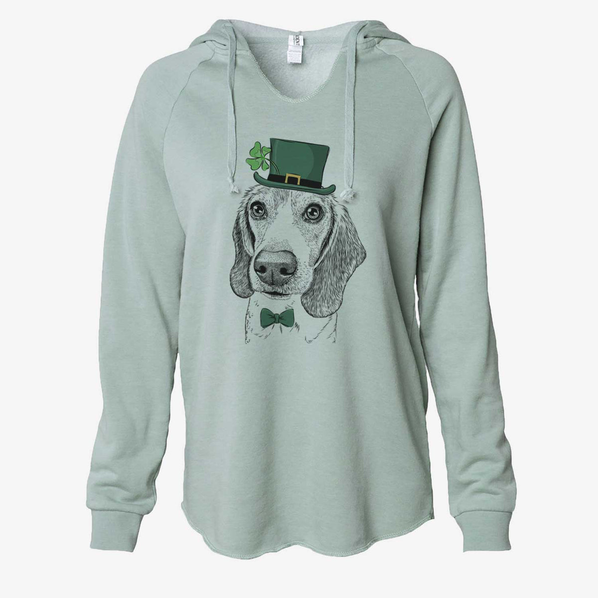 St. Patrick's Elvis the Bluetick Beagle - Cali Wave Hooded Sweatshirt
