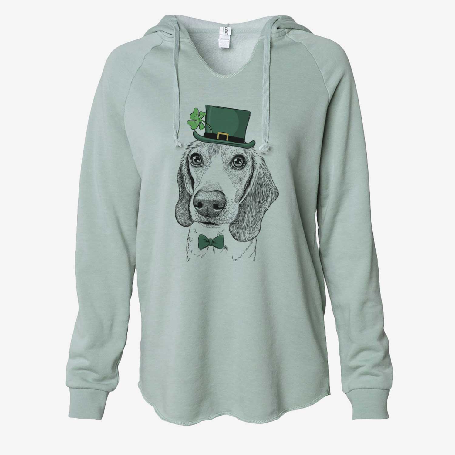 St. Patrick's Elvis the Bluetick Beagle - Cali Wave Hooded Sweatshirt