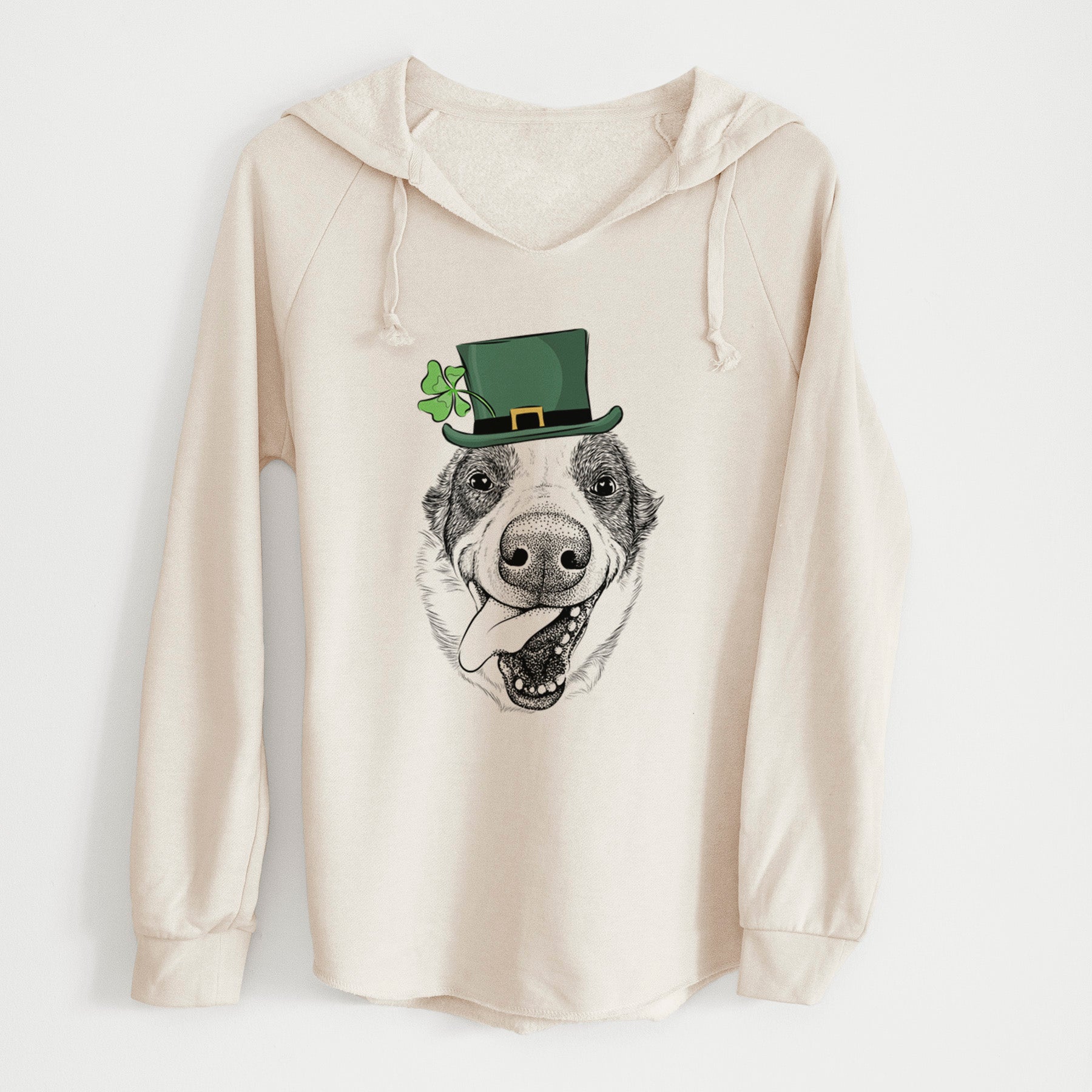 St. Patrick's Elwood the Border Collie - Cali Wave Hooded Sweatshirt