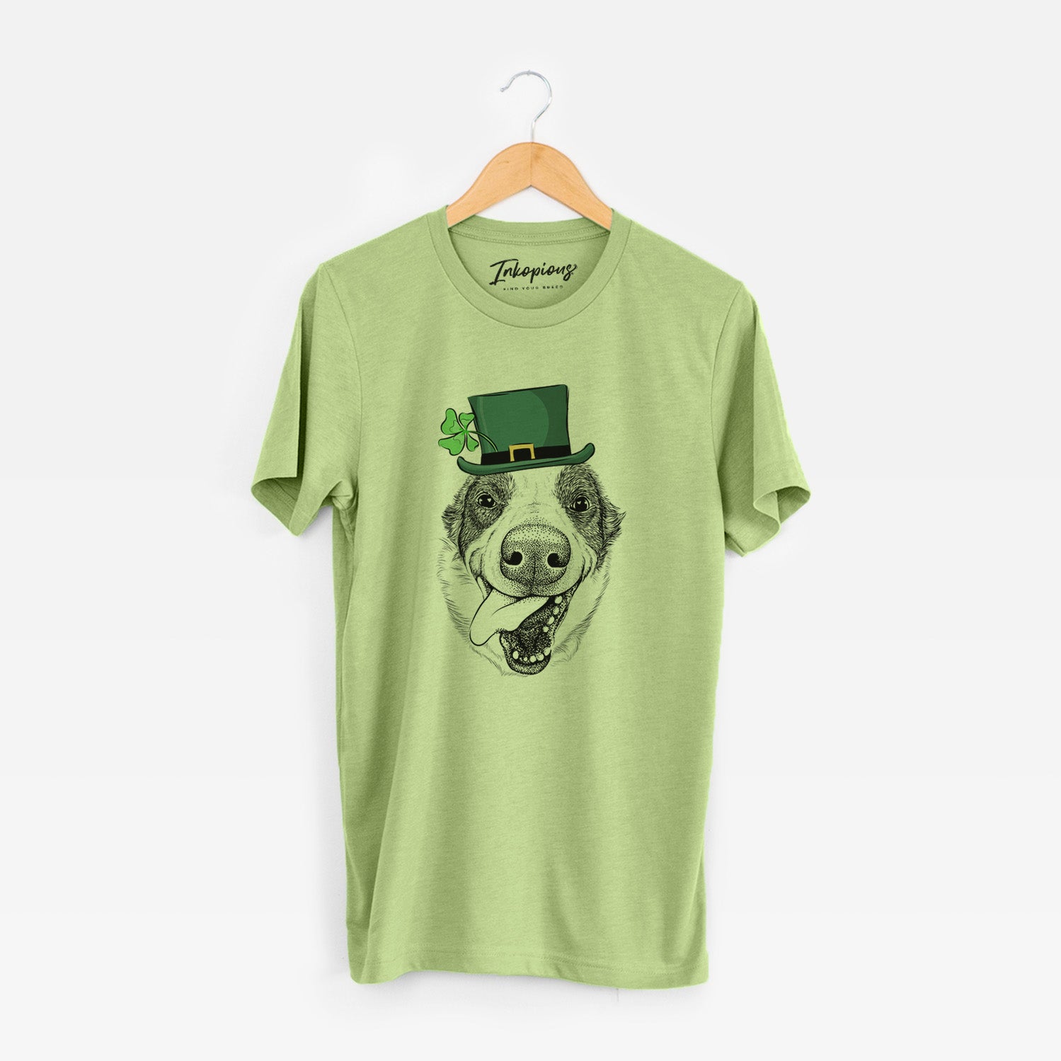 St. Patrick's Elwood the Border Collie - Unisex Crewneck