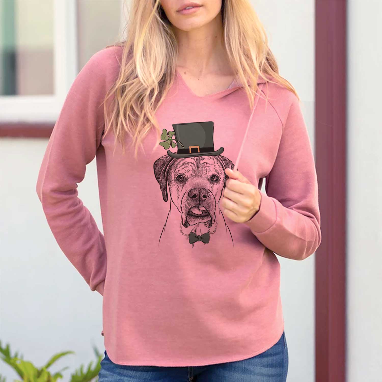 St. Patrick's Emma the English Mastiff - Cali Wave Hooded Sweatshirt