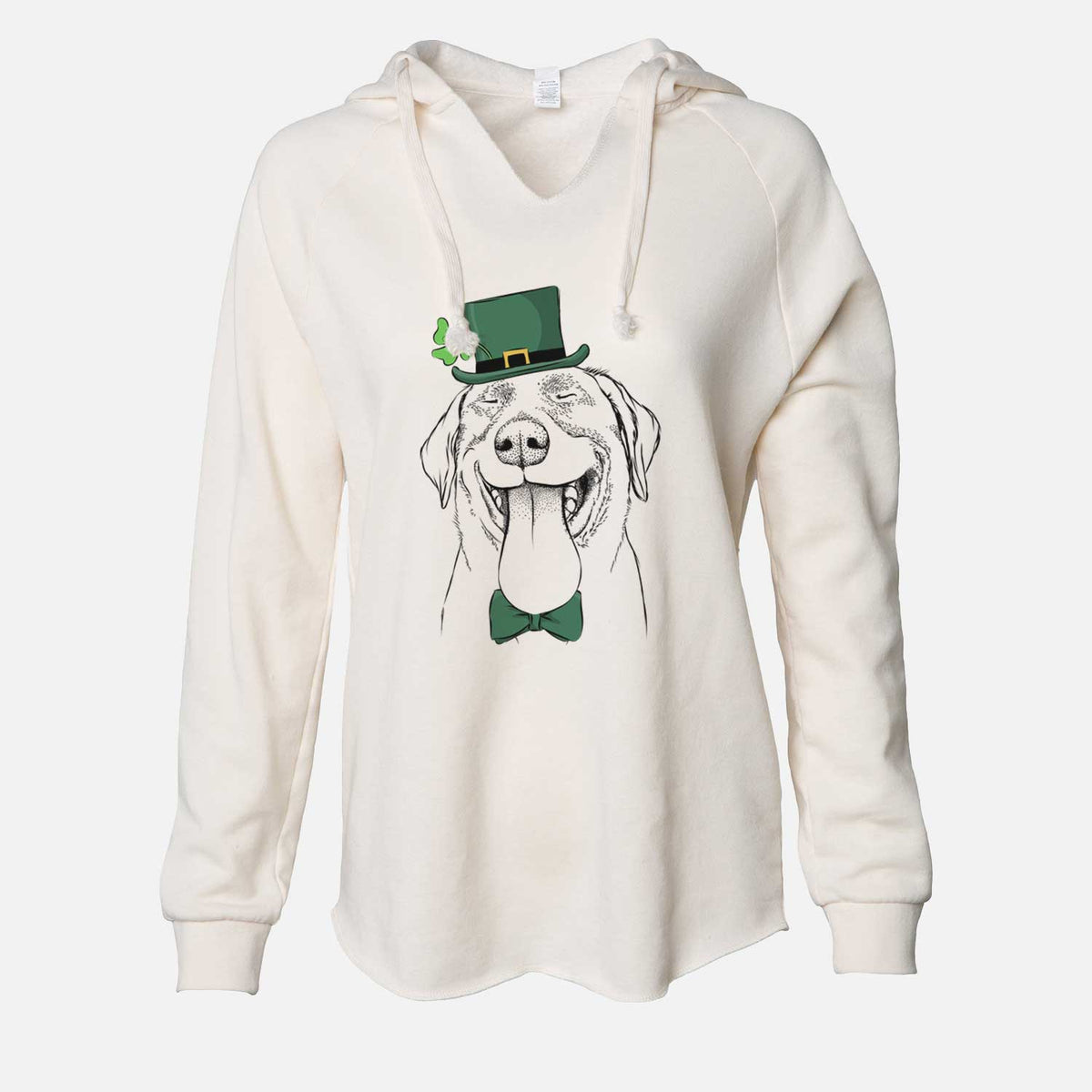 St. Patrick's Fig the Labrador Retriever - Cali Wave Hooded Sweatshirt