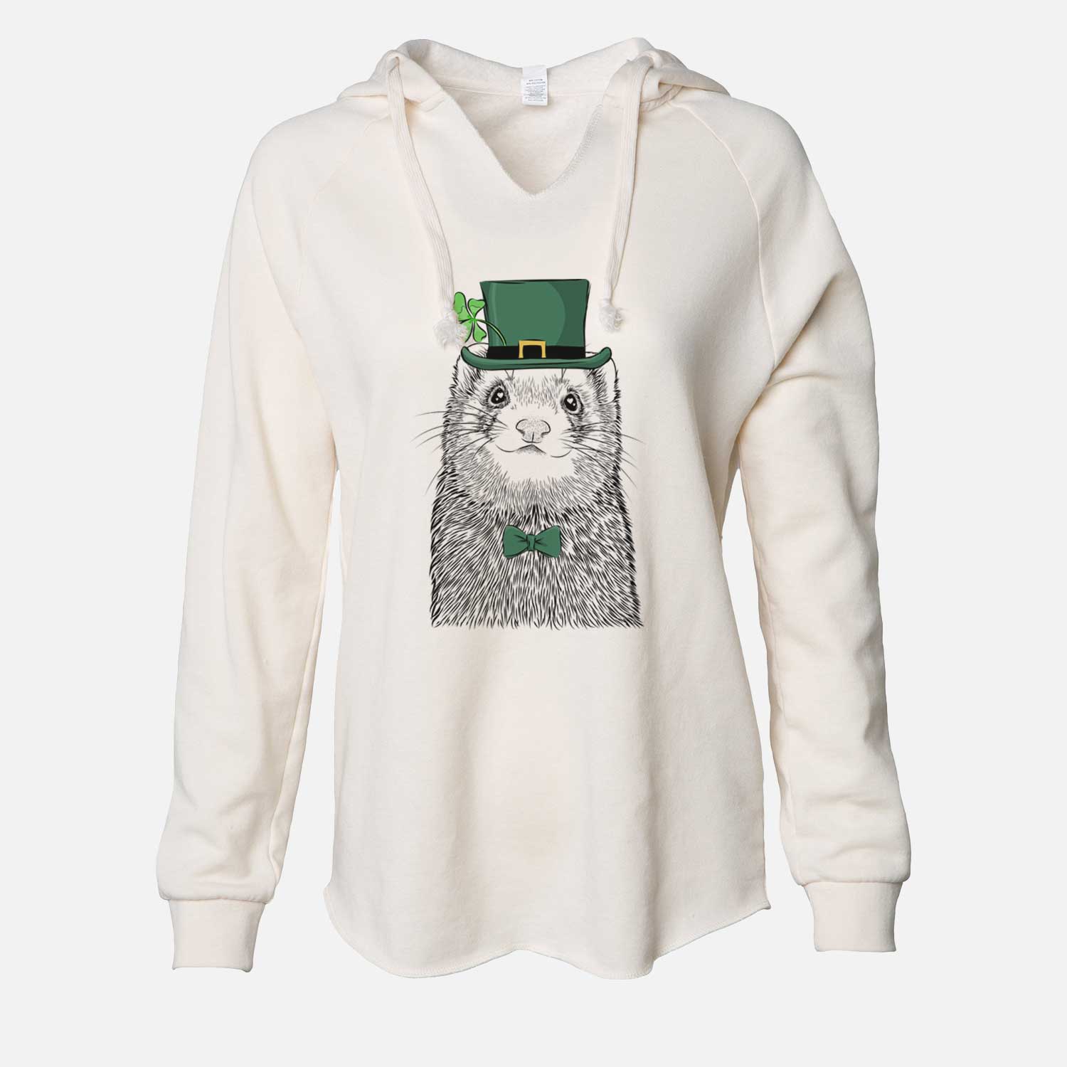 St. Patrick's Fig the Ferret - Cali Wave Hooded Sweatshirt