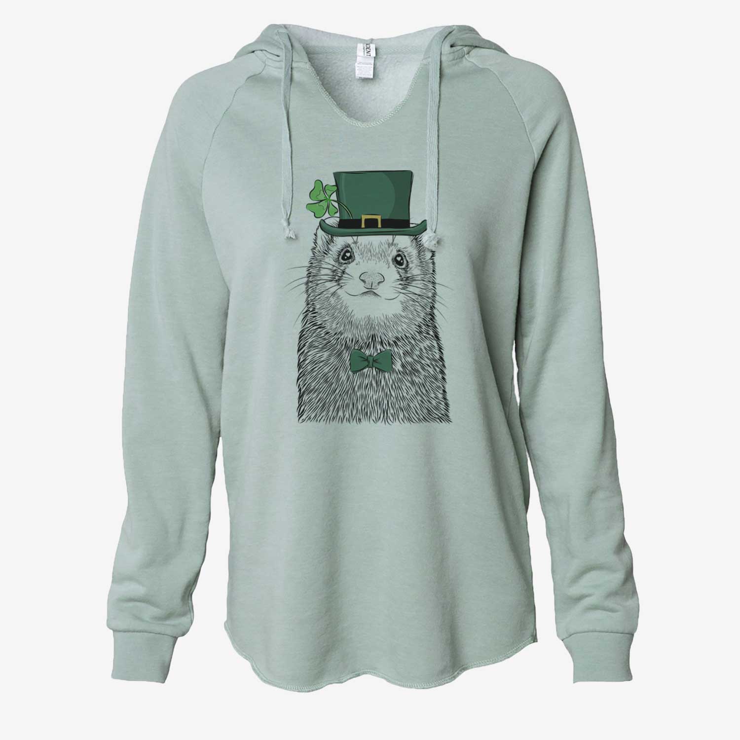 St. Patrick's Fig the Ferret - Cali Wave Hooded Sweatshirt