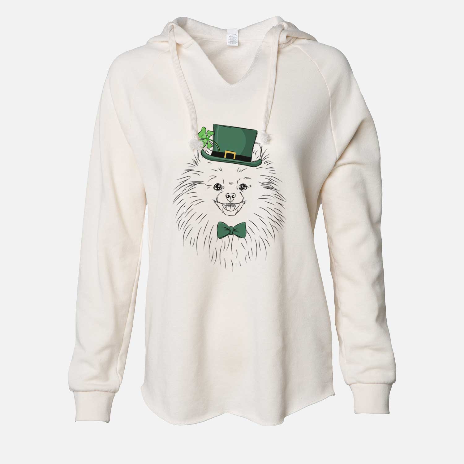 St. Patrick's Finn the Pomeranian - Cali Wave Hooded Sweatshirt