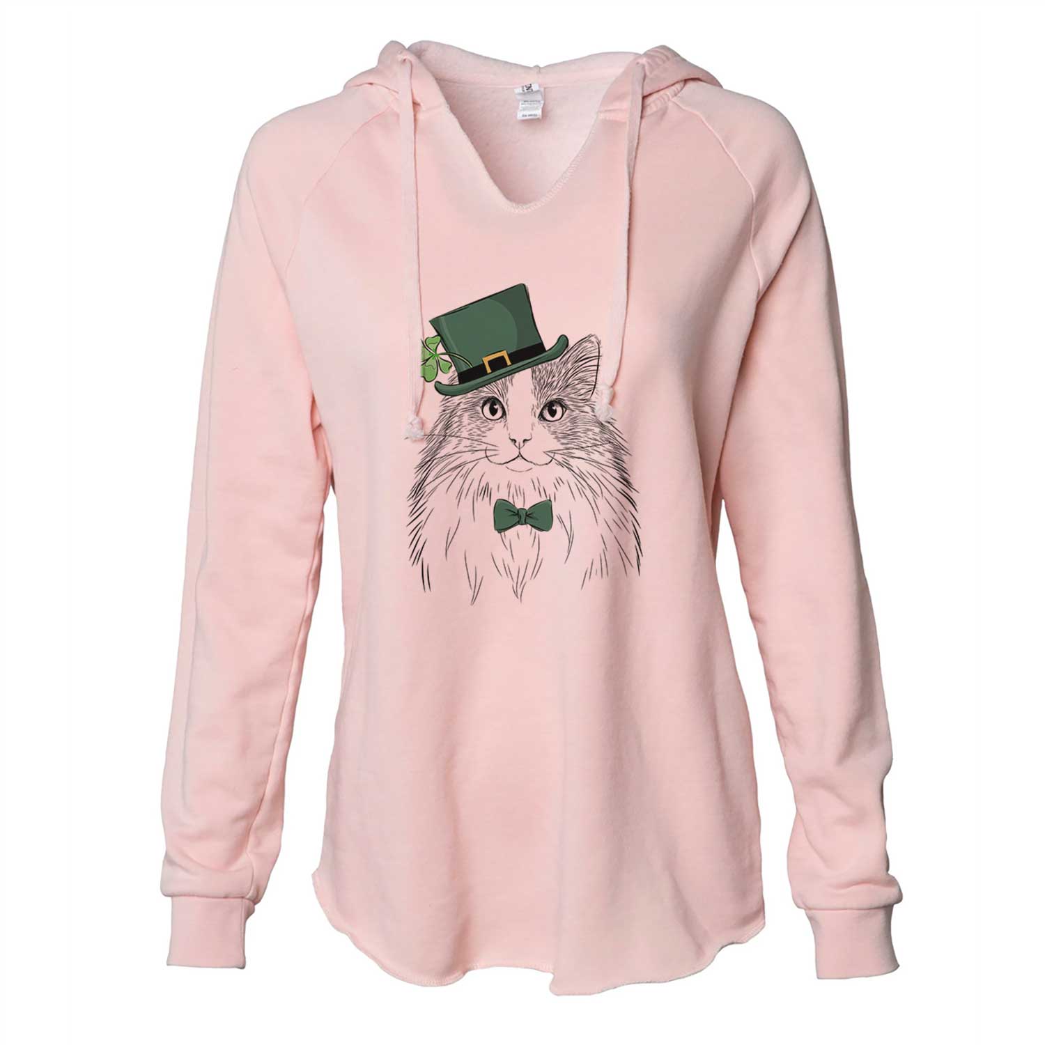 St. Patrick's Fiona the Ragdoll Cat - Cali Wave Hooded Sweatshirt