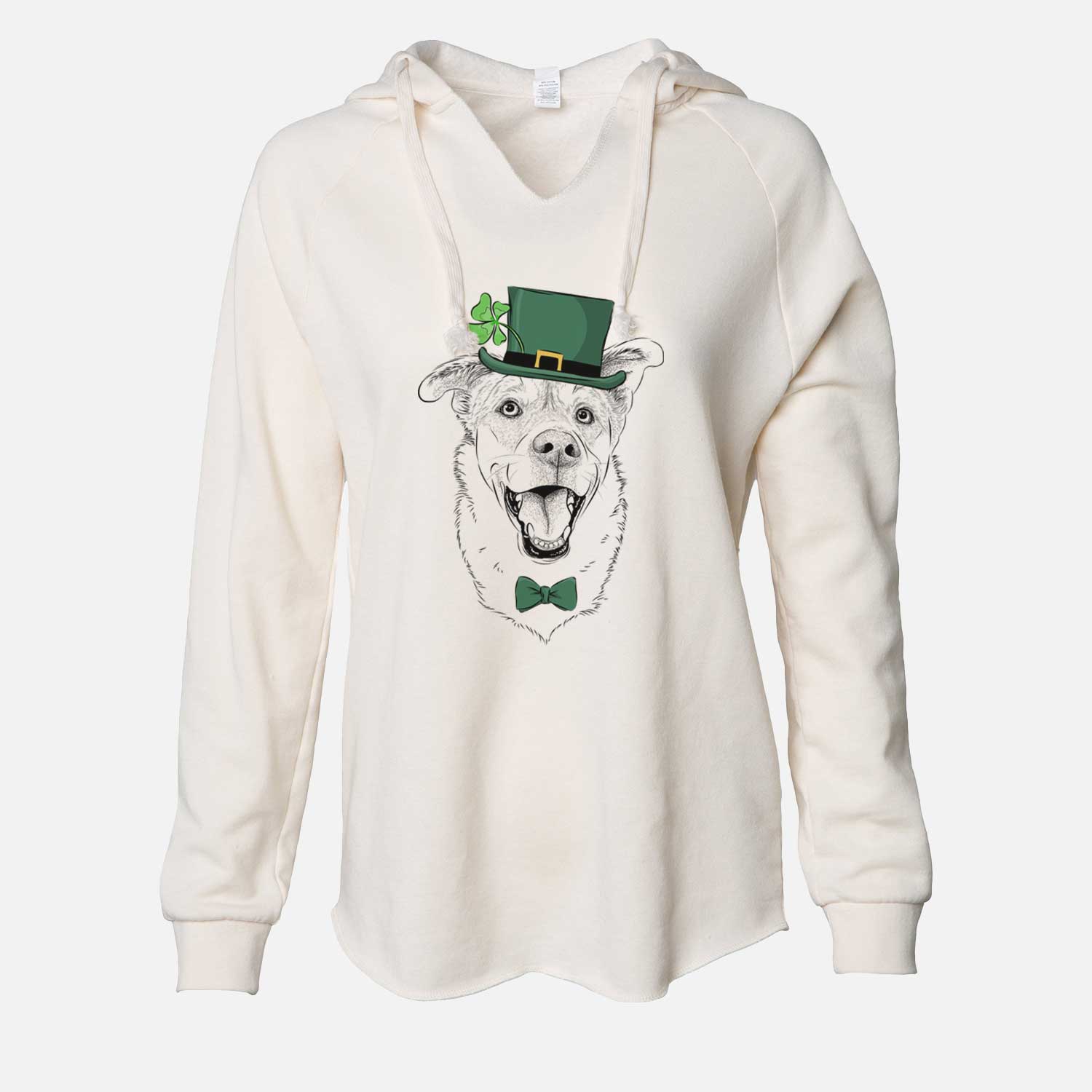 St. Patrick's Fira the Saint Bernard Husky Mix - Cali Wave Hooded Sweatshirt