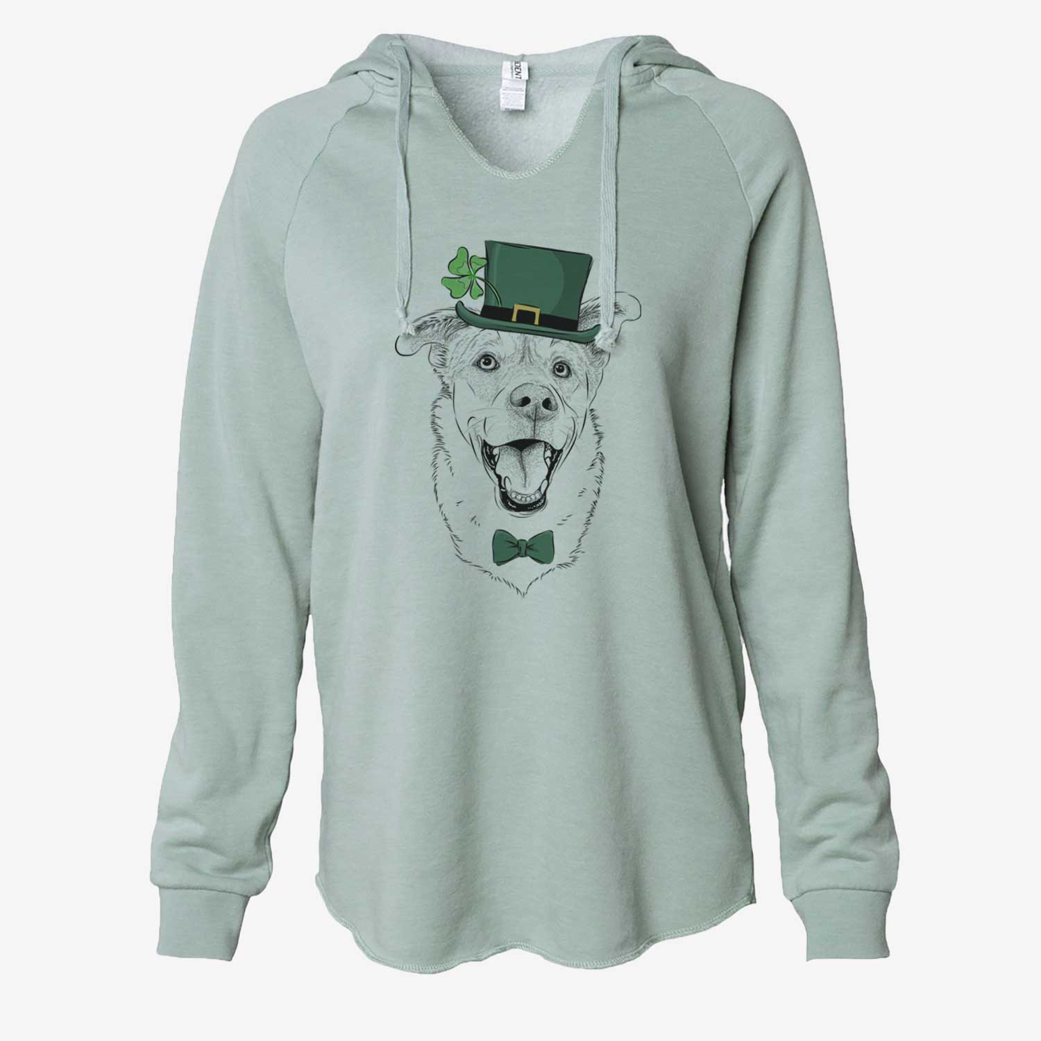 St. Patrick's Fira the Saint Bernard Husky Mix - Cali Wave Hooded Sweatshirt