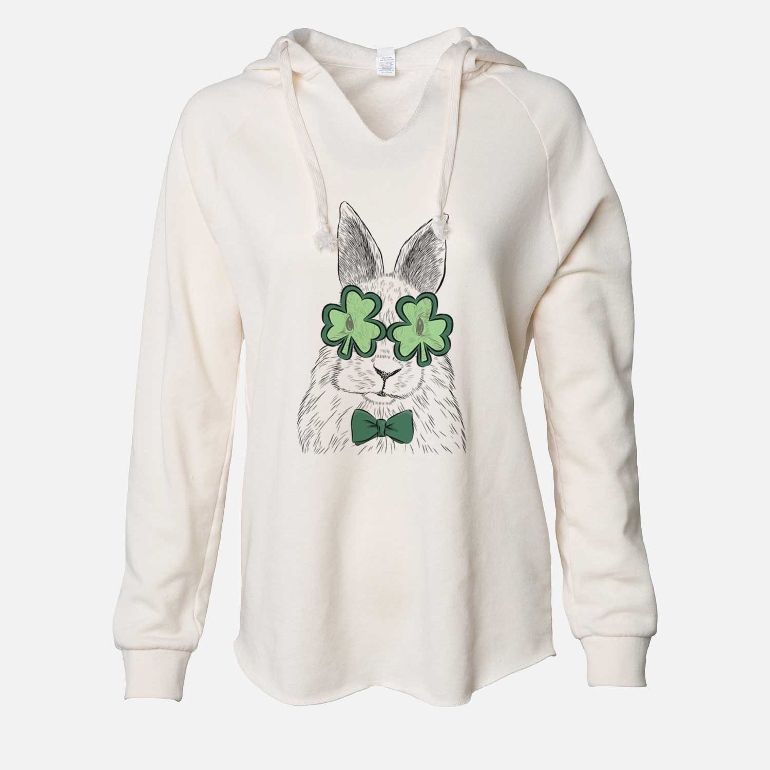 St. Patrick's Flower the Rex Rabbit - Cali Wave Hooded Sweatshirt