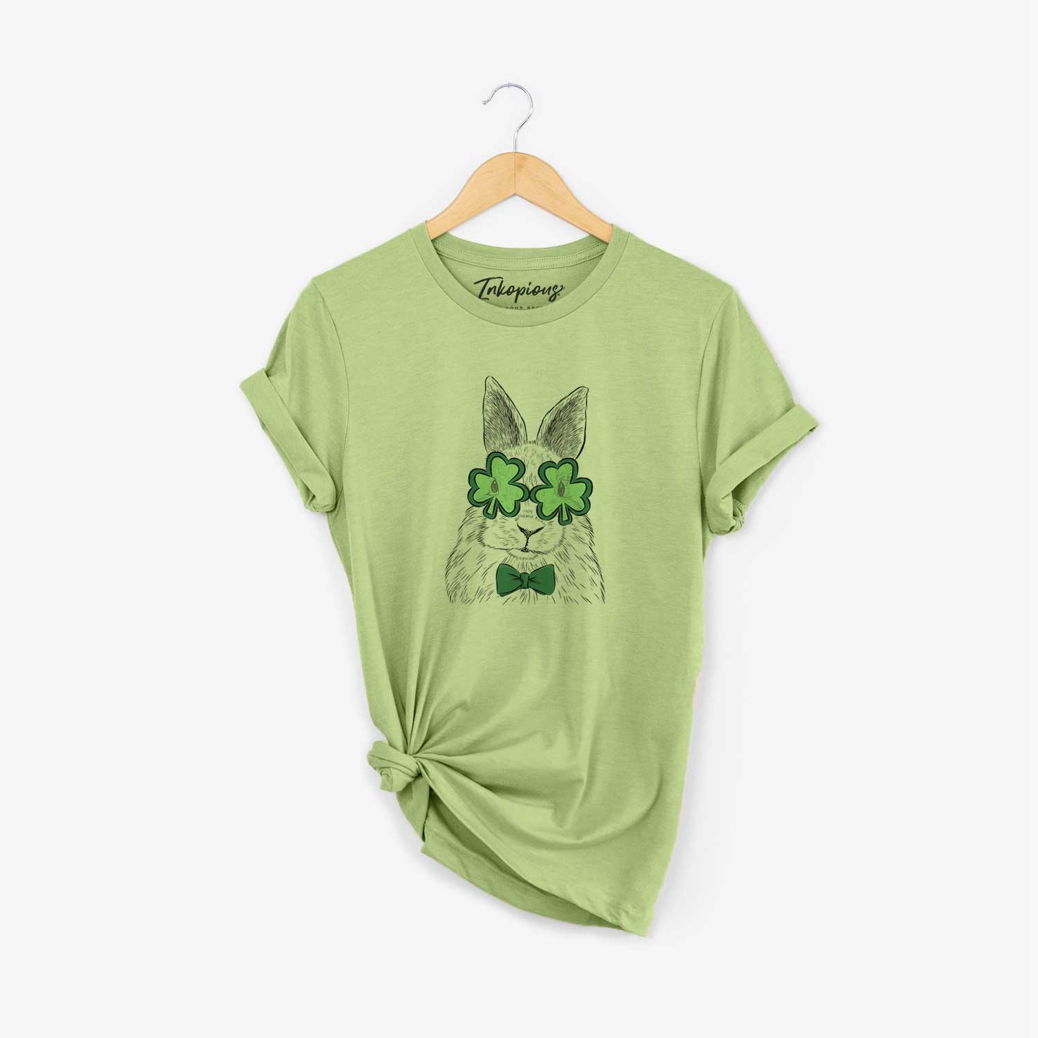 St. Patrick's Flower the Rex Rabbit - Unisex Crewneck