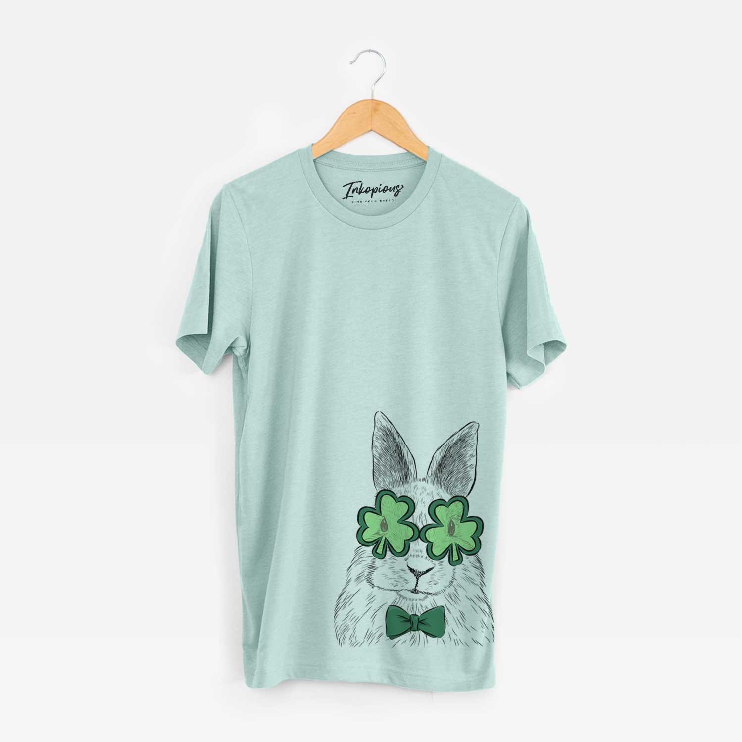 St. Patrick's Flower the Rex Rabbit - Unisex Crewneck