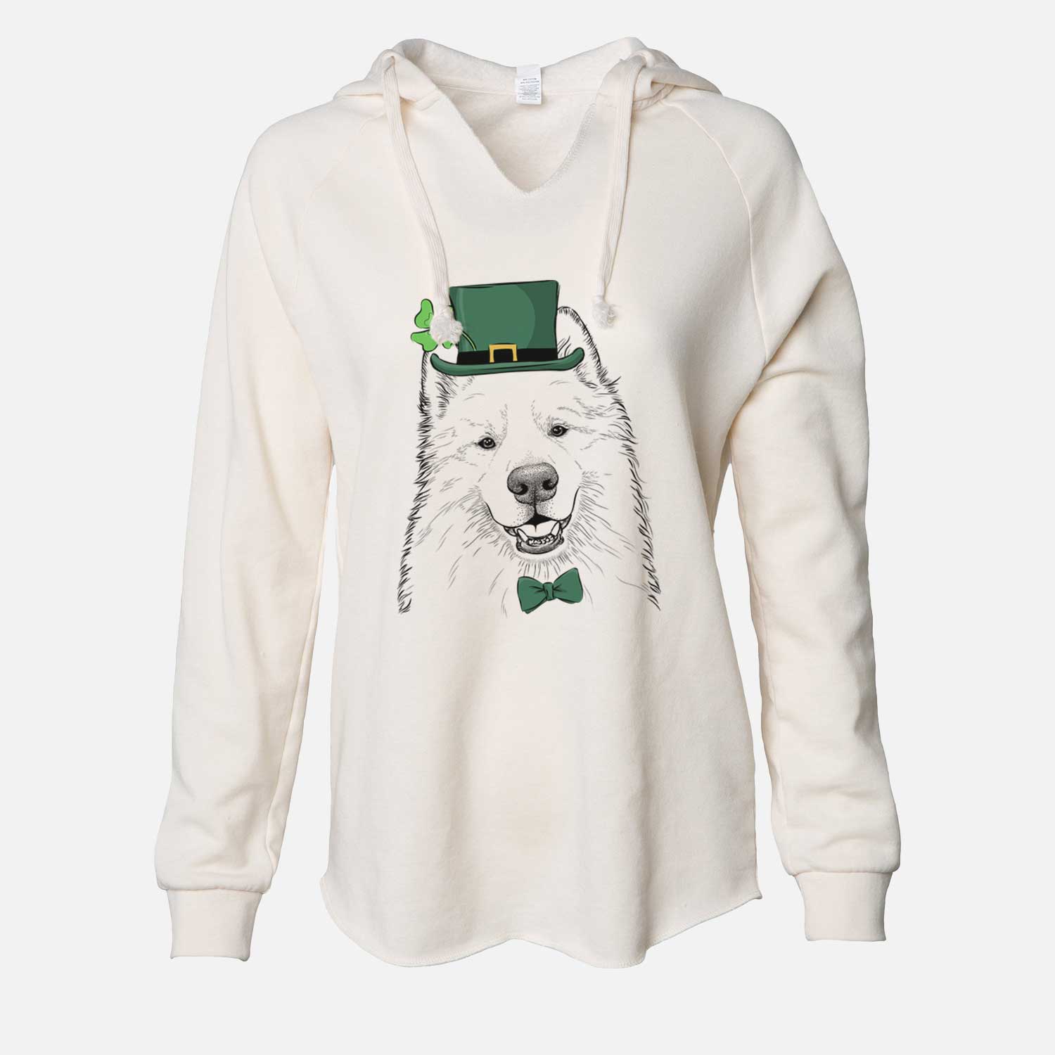 St. Patrick's Foster the Samoyed - Cali Wave Hooded Sweatshirt