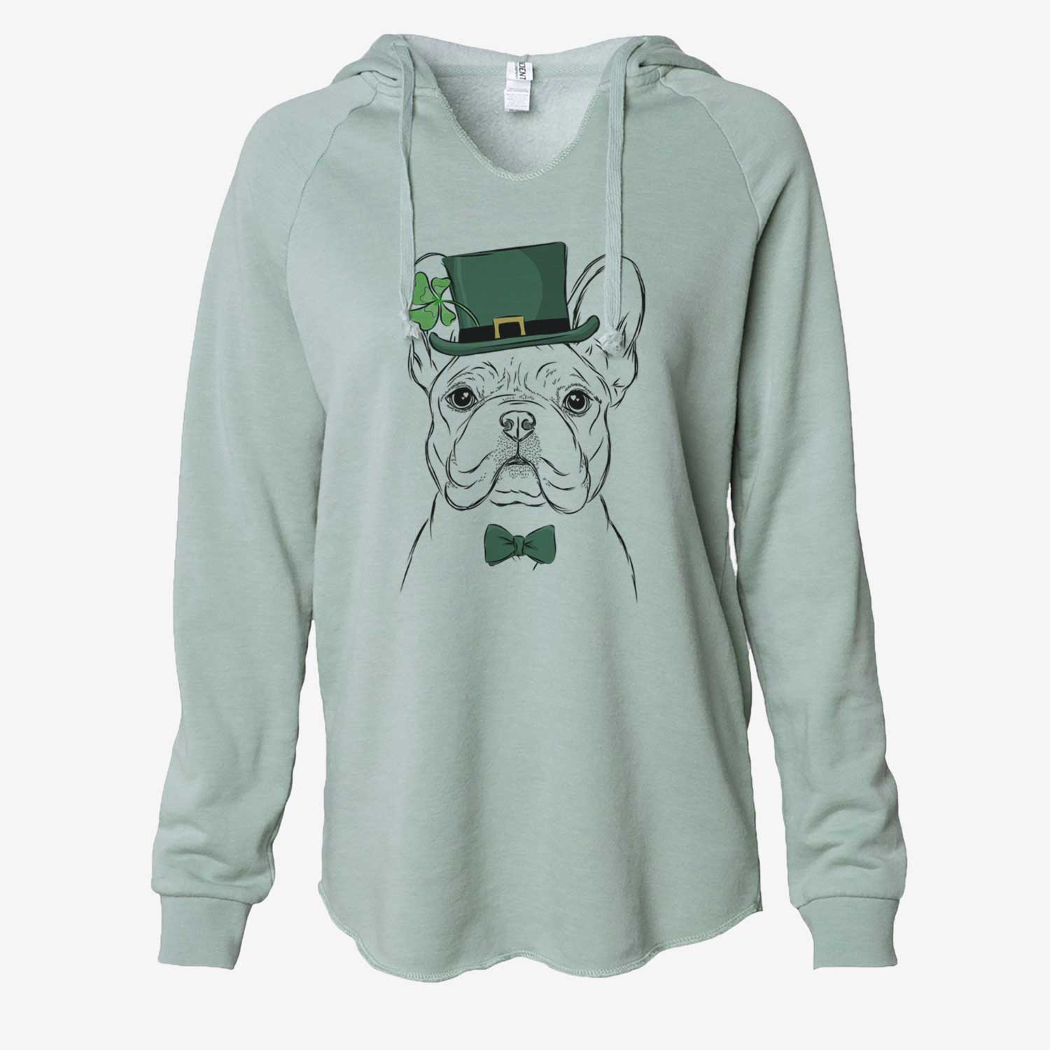 St. Patrick's Franco the French Bulldog - Cali Wave Hooded Sweatshirt