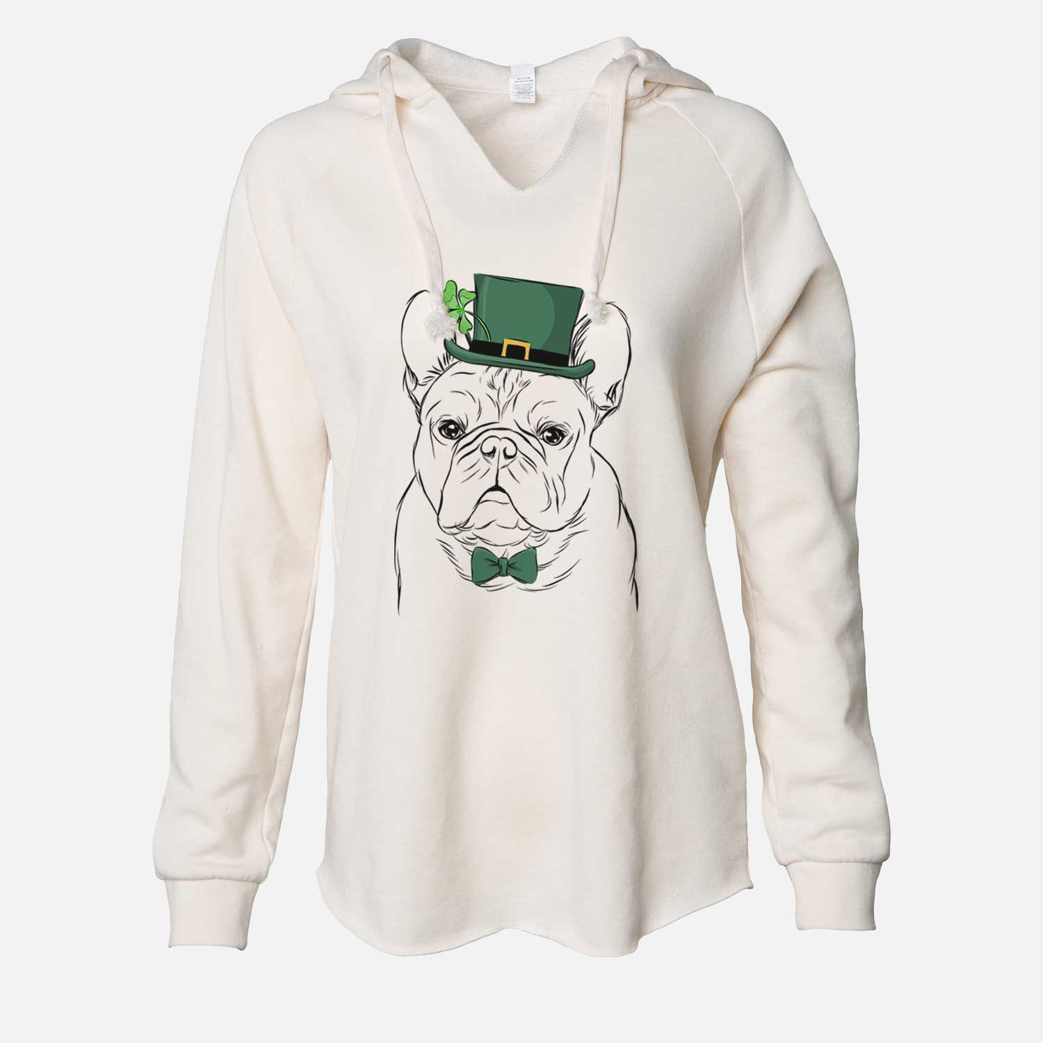 St. Patrick's Fudge the French Bulldog - Cali Wave Hooded Sweatshirt