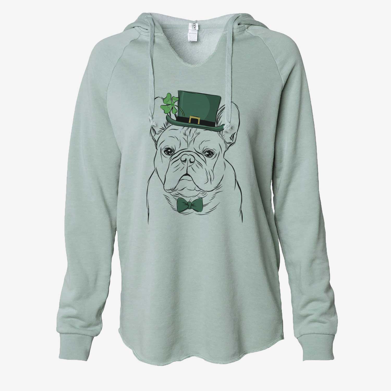 St. Patrick's Fudge the French Bulldog - Cali Wave Hooded Sweatshirt