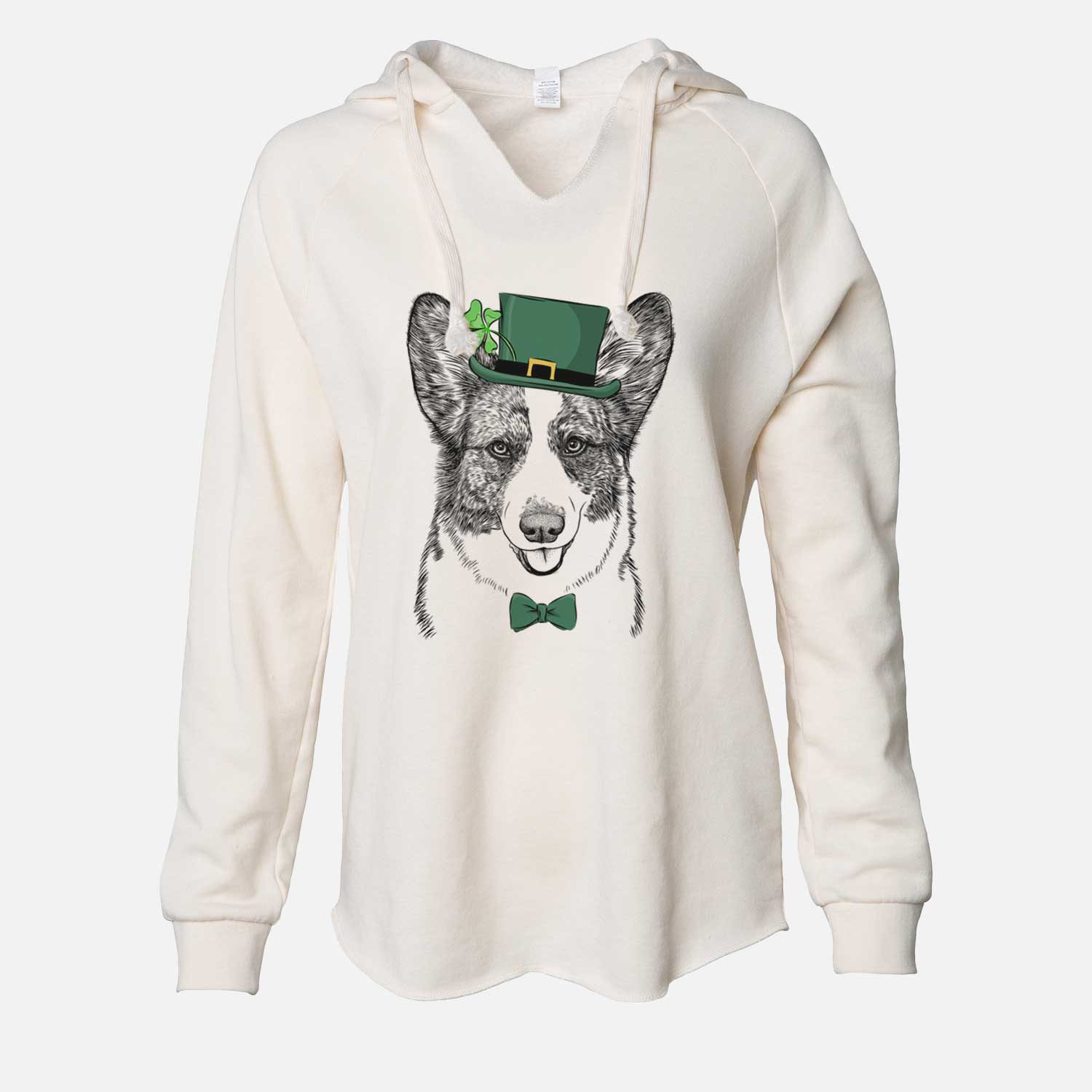 St. Patrick's Gabby the Cardigan Welsh Corgi - Cali Wave Hooded Sweatshirt