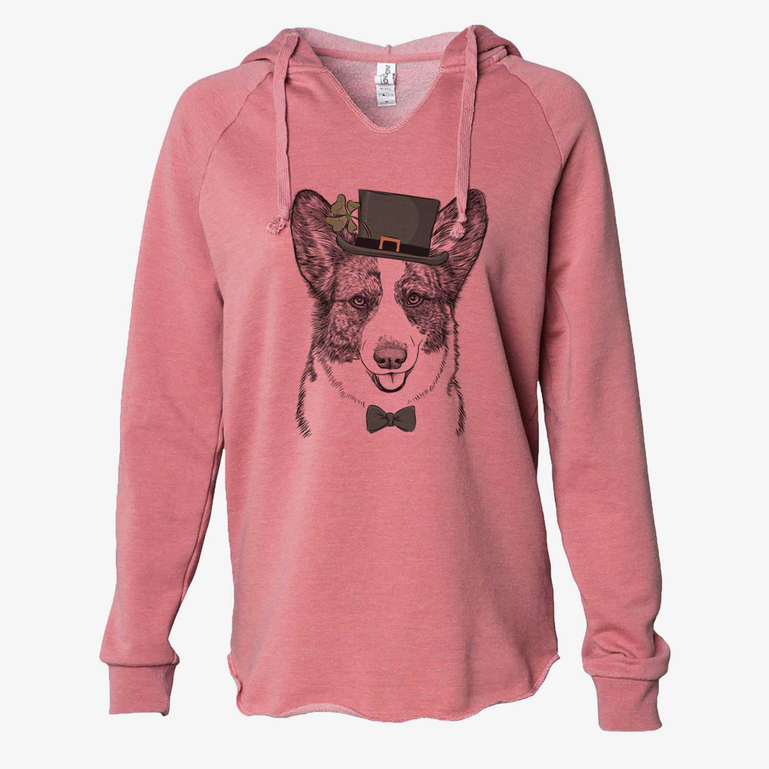 St. Patrick's Gabby the Cardigan Welsh Corgi - Cali Wave Hooded Sweatshirt