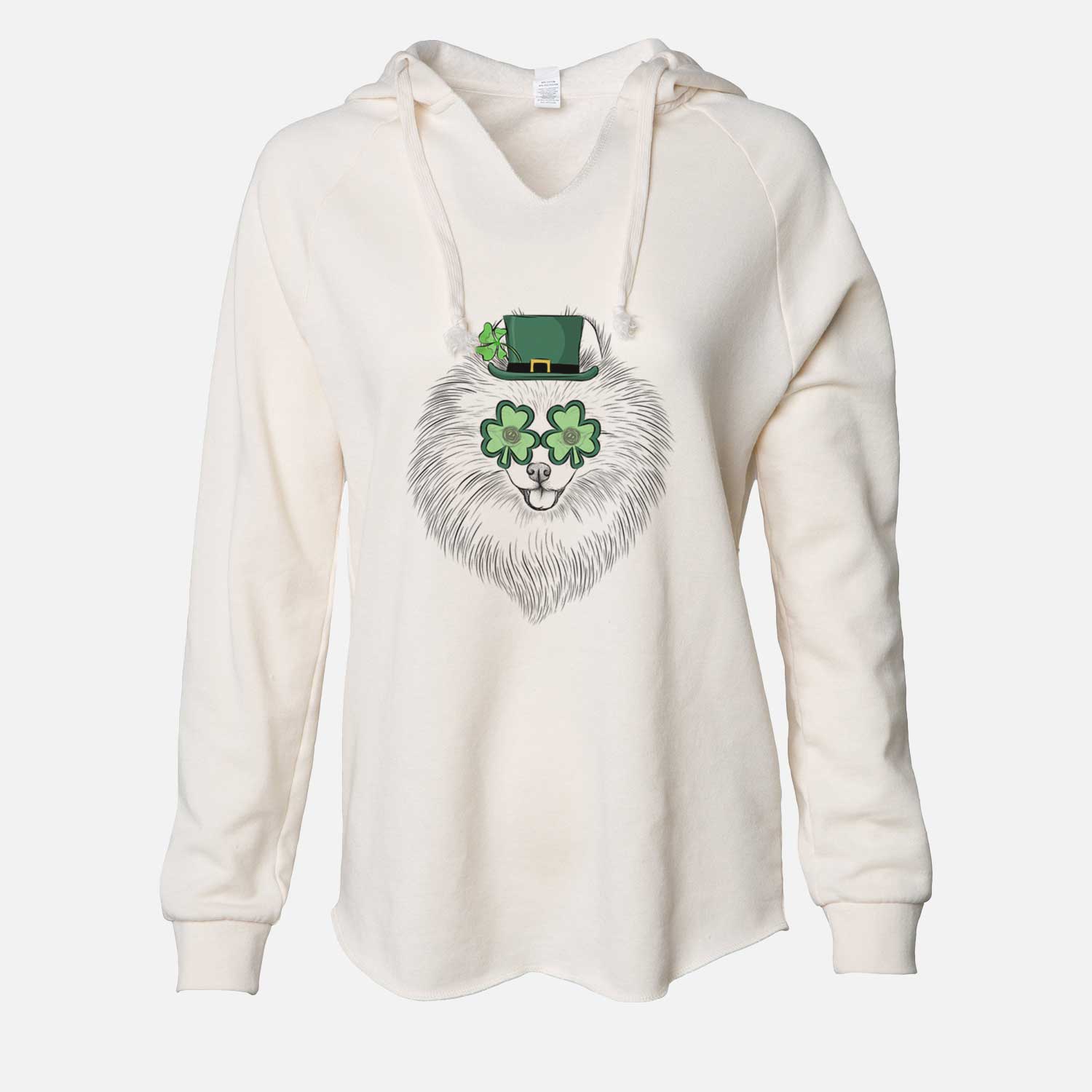 St. Patrick's GiGi the Pomeranian - Cali Wave Hooded Sweatshirt