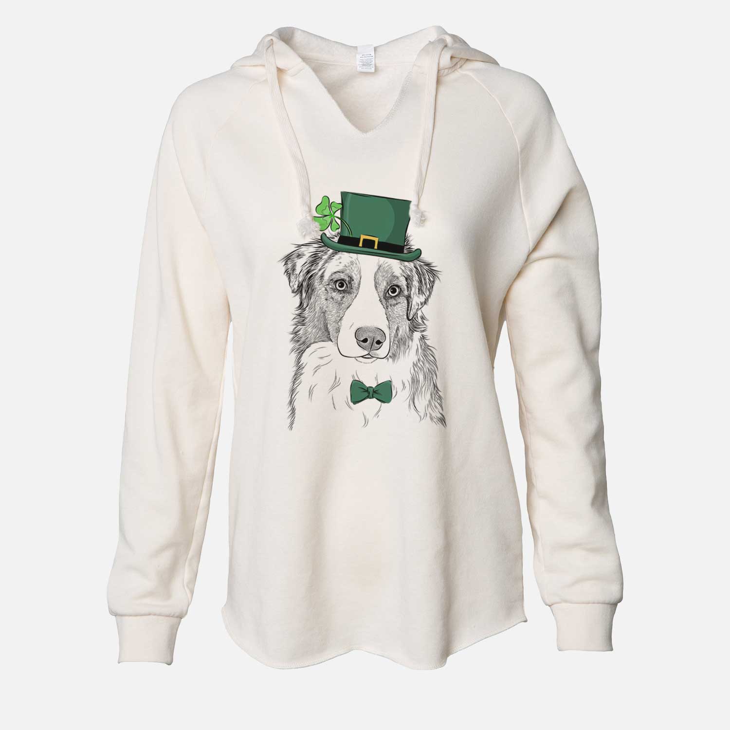 St. Patrick's Ginger the Australian Shepherd - Cali Wave Hooded Sweatshirt