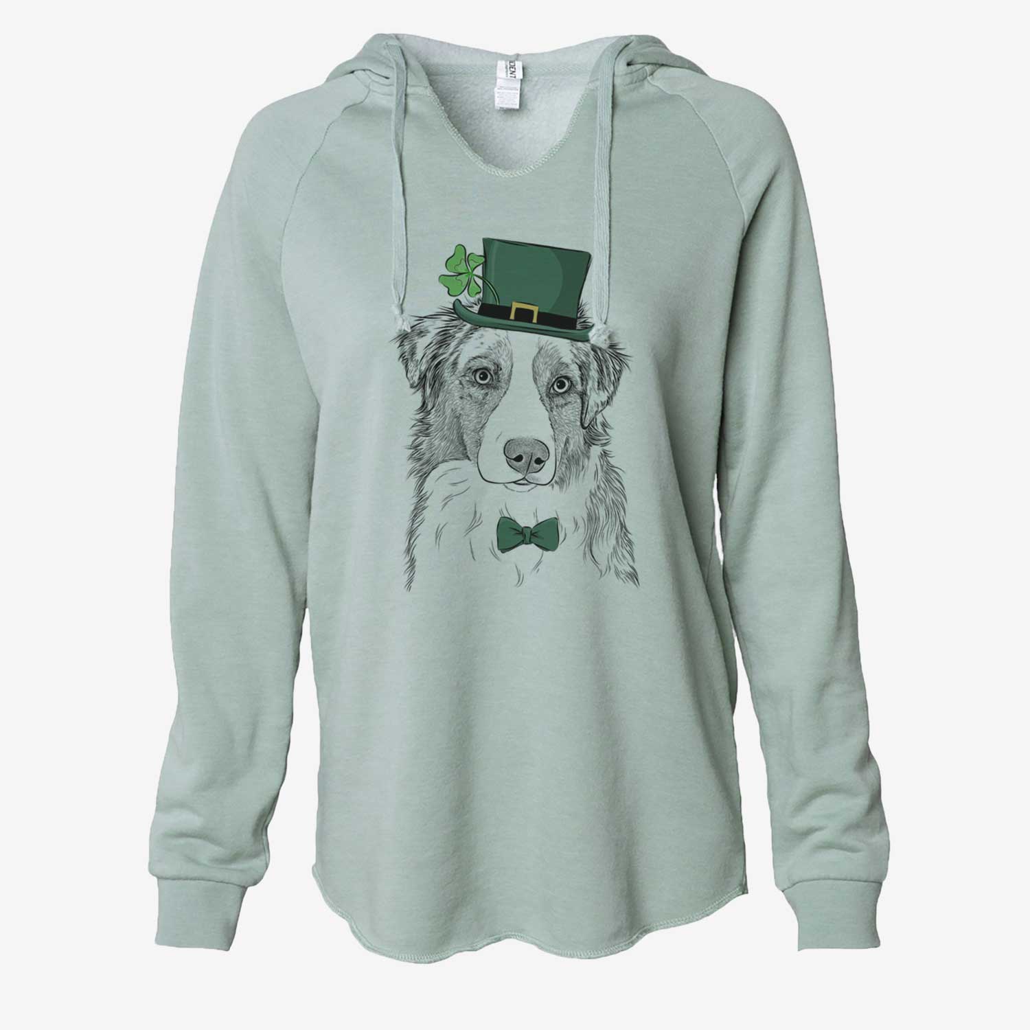 St. Patrick's Ginger the Australian Shepherd - Cali Wave Hooded Sweatshirt