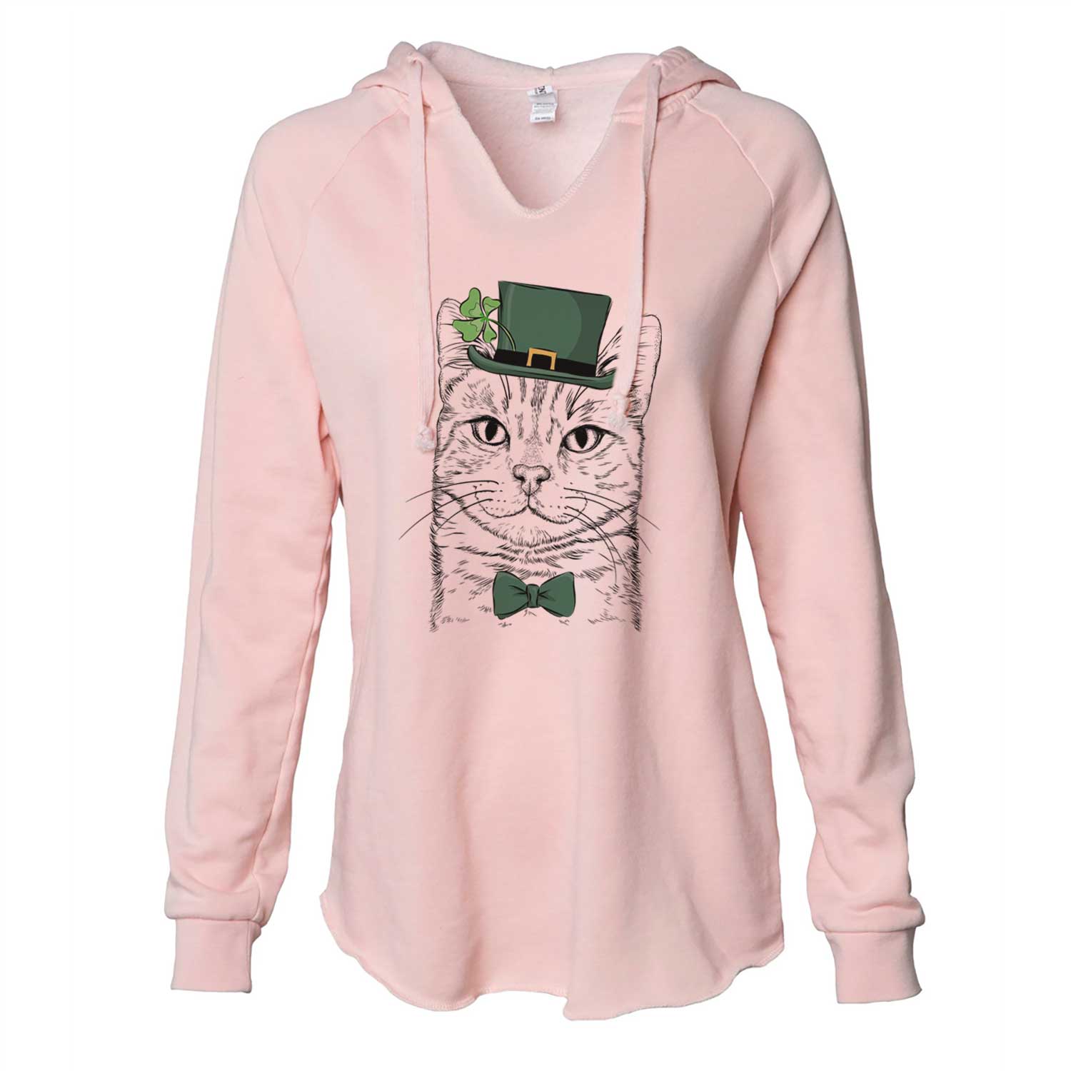 St. Patrick's Ginger Tom the Tabby Cat - Cali Wave Hooded Sweatshirt