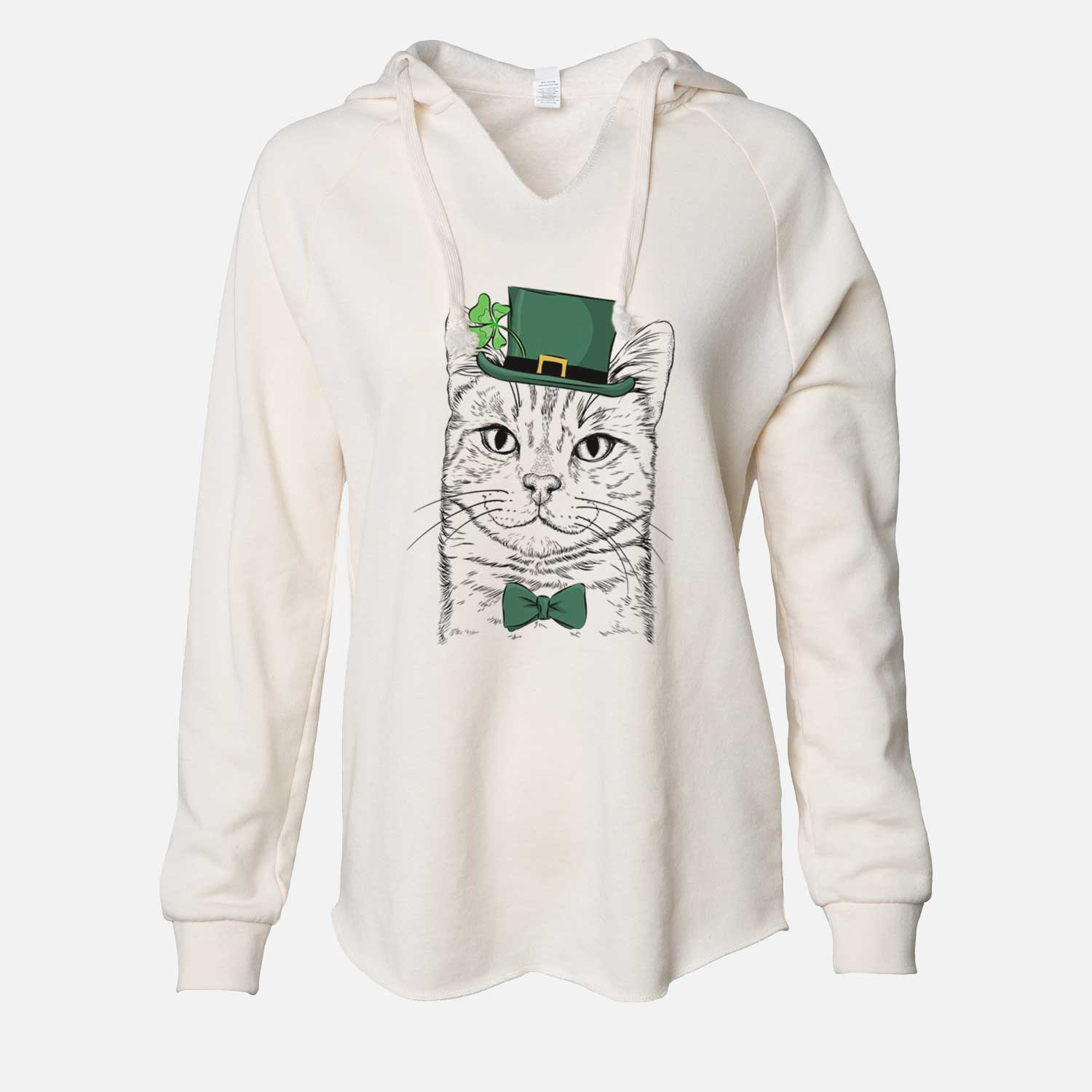 St. Patrick's Ginger Tom the Tabby Cat - Cali Wave Hooded Sweatshirt